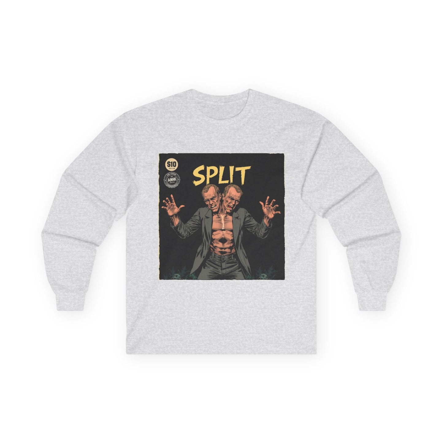 Vintage Comic Cover 'Split' Long Sleeve Graphic Tee
