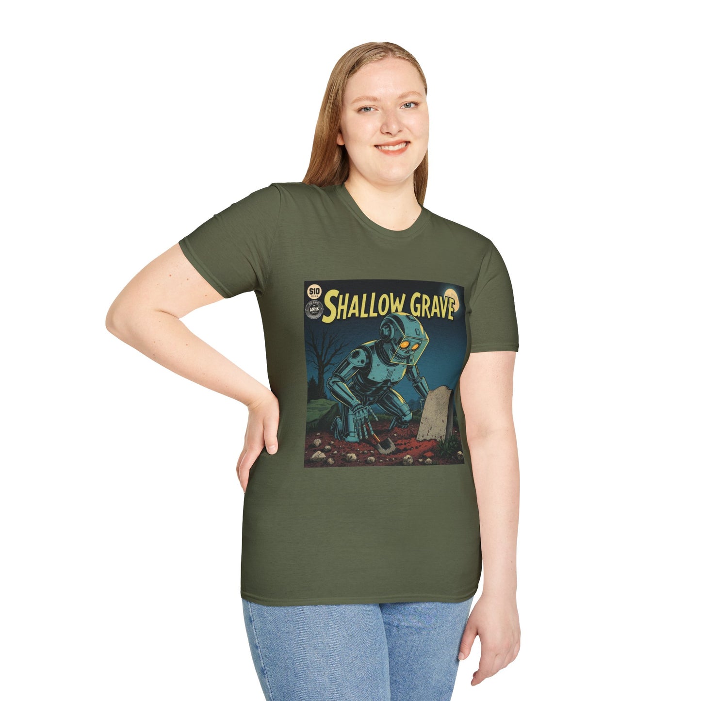 Vintage Comic Cover Shallow Grave Graphic T-Shirt