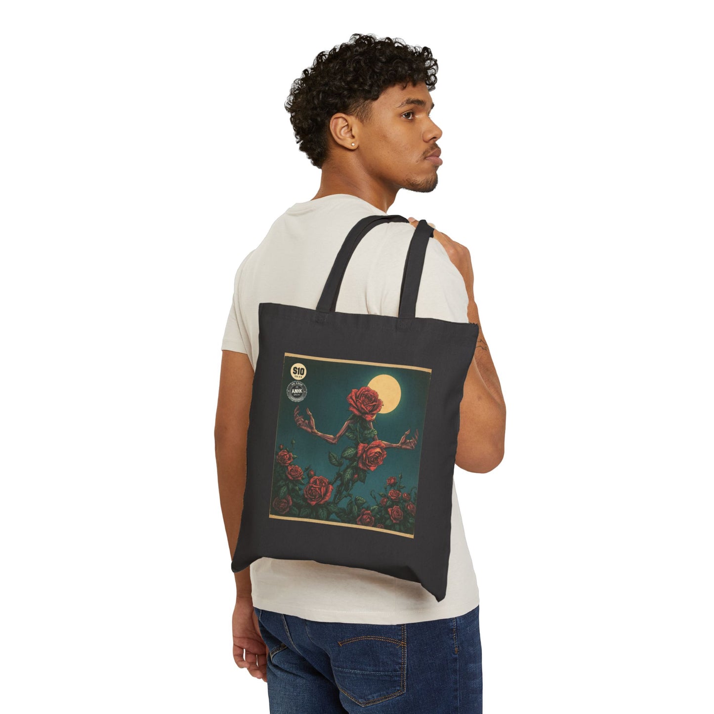 Multidimensional Rose SCP Cotton Canvas Tote Bag