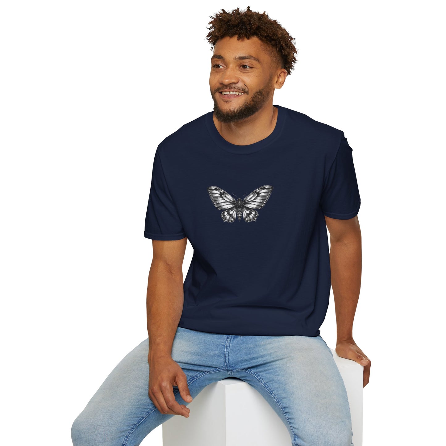Gothic Y2k Moth Unisex Softstyle T-Shirt