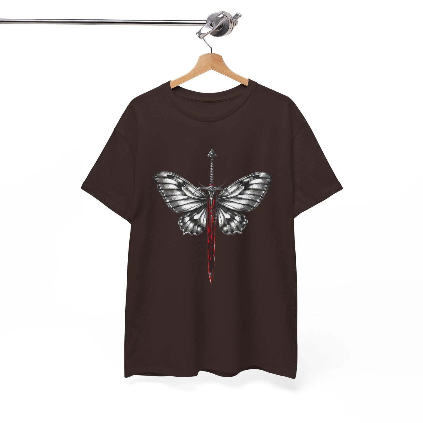 Gothic Y2k Butterfly Sword Graphic Tee
