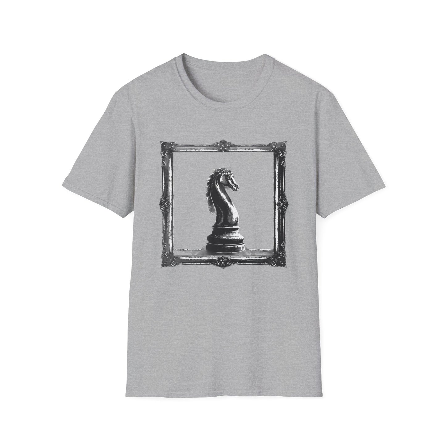 Gothic Y2k Chess Knight Unisex Softstyle T-Shirt