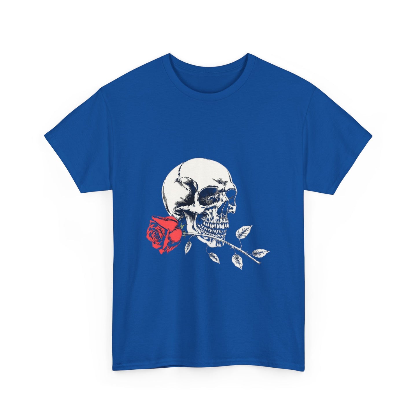 Skelly Goth Skull And Rose Unisex Heavy Cotton Tee
