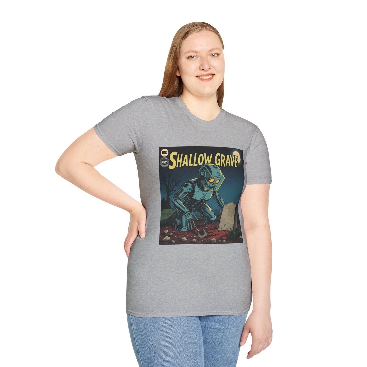 Vintage Comic Cover Shallow Grave Graphic T-Shirt