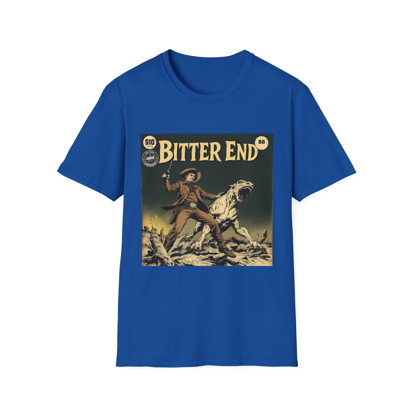 Vintage Comic Cover Western 'Bitter End' Graphic T-Shirt
