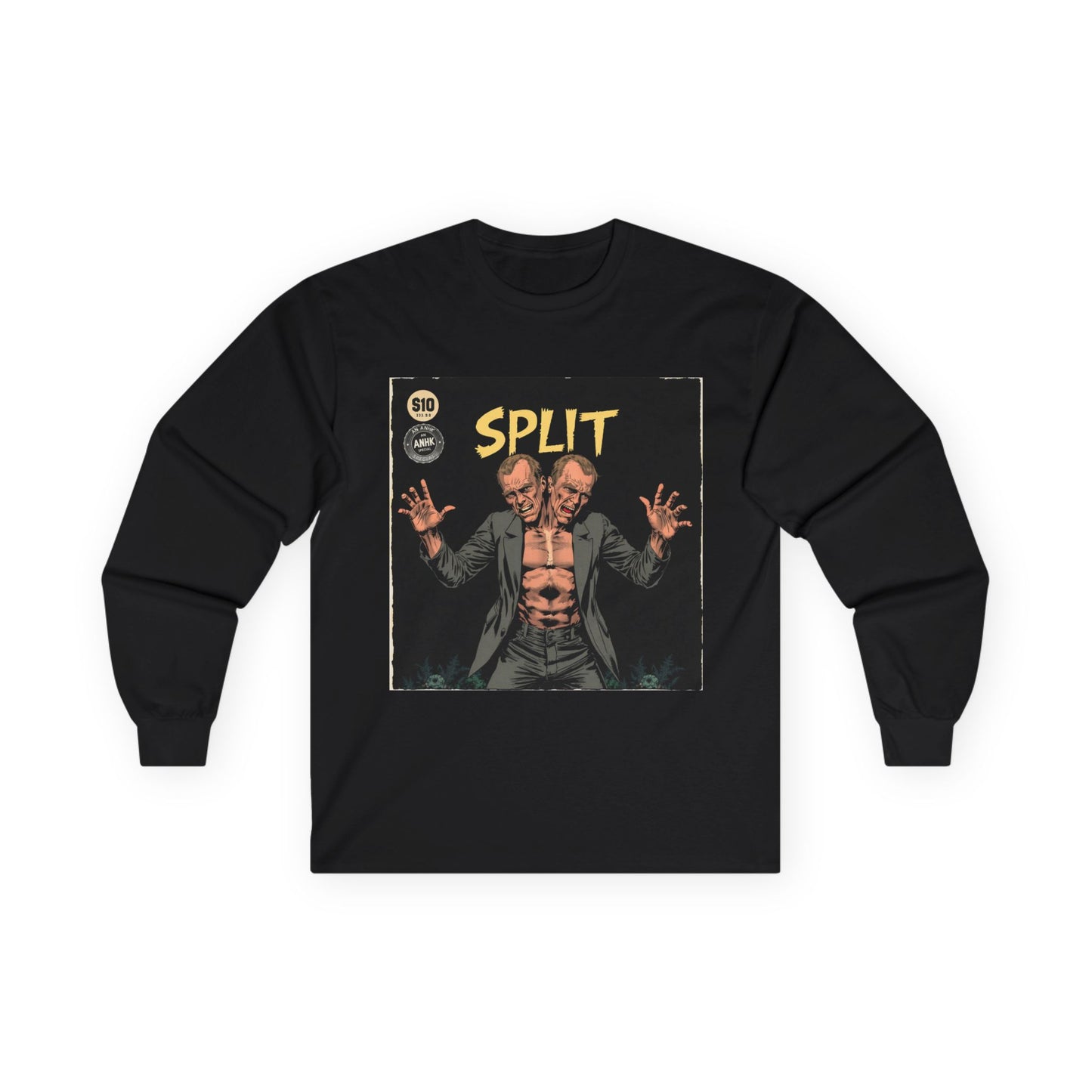Vintage Comic Cover 'Split' Long Sleeve Graphic Tee