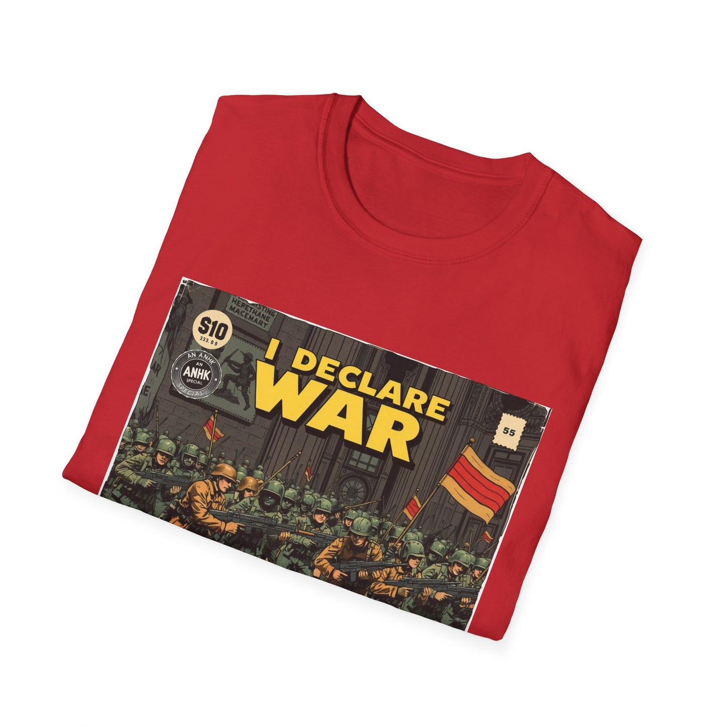 Vintage Comic Cover 'I Declare War' Graphic T-Shirt