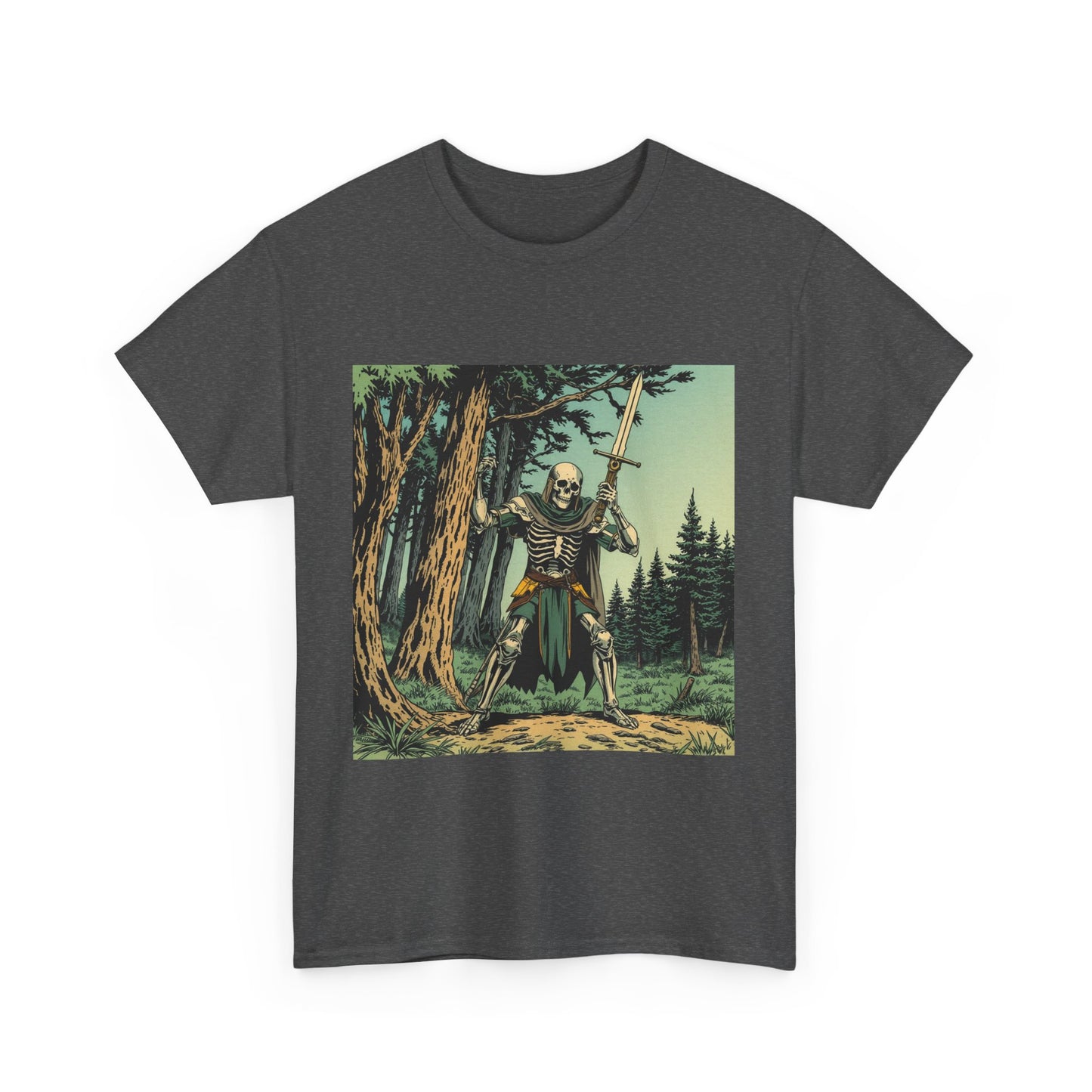 Skelly Goth Vintage Comic Cover Unisex Heavy Cotton Tee