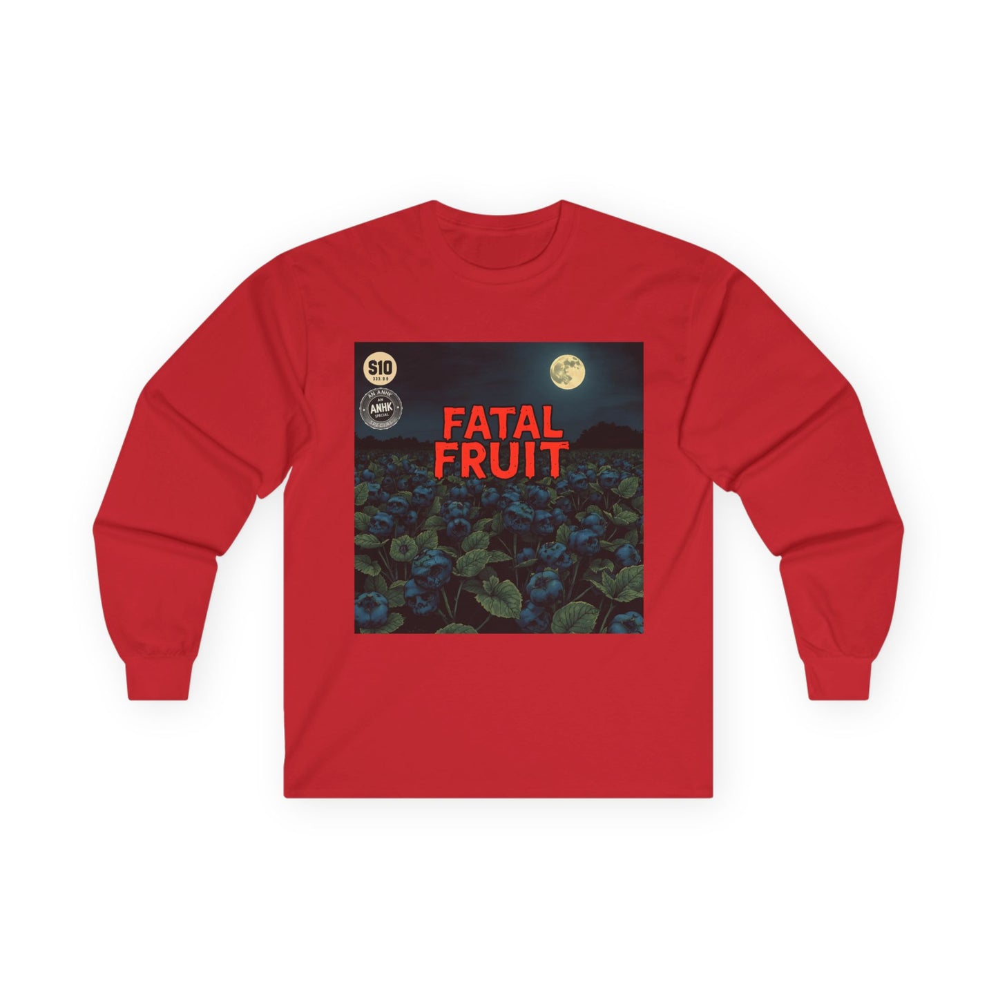 Fatal Fruit Long Sleeve Tee | Unisex Cotton T-Shirt for Casual Wear