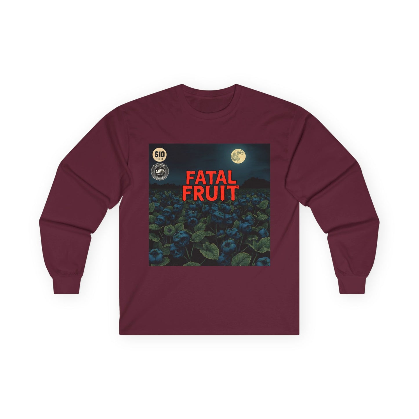 Fatal Fruit Long Sleeve Tee | Unisex Cotton T-Shirt for Casual Wear