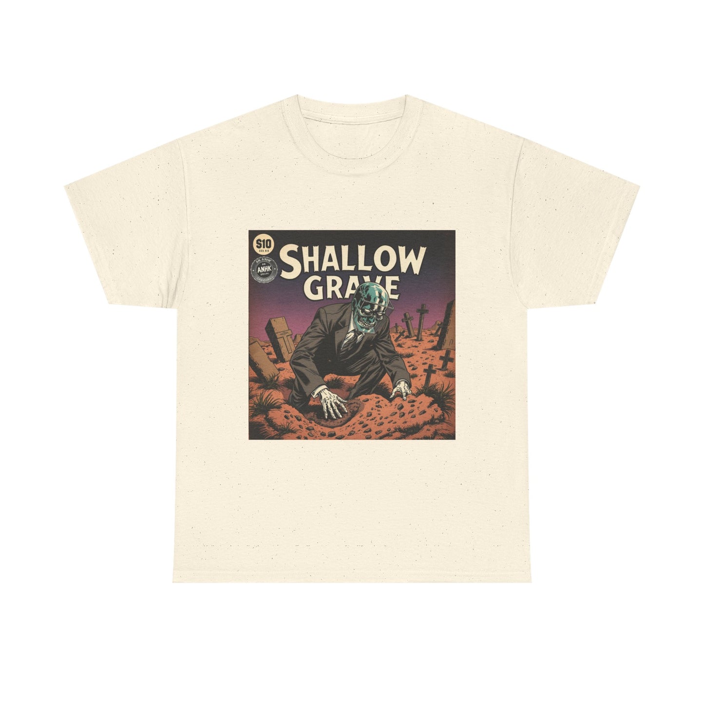Vintage Comic Cover 'Shallow Grave' Horror Graphic Tee