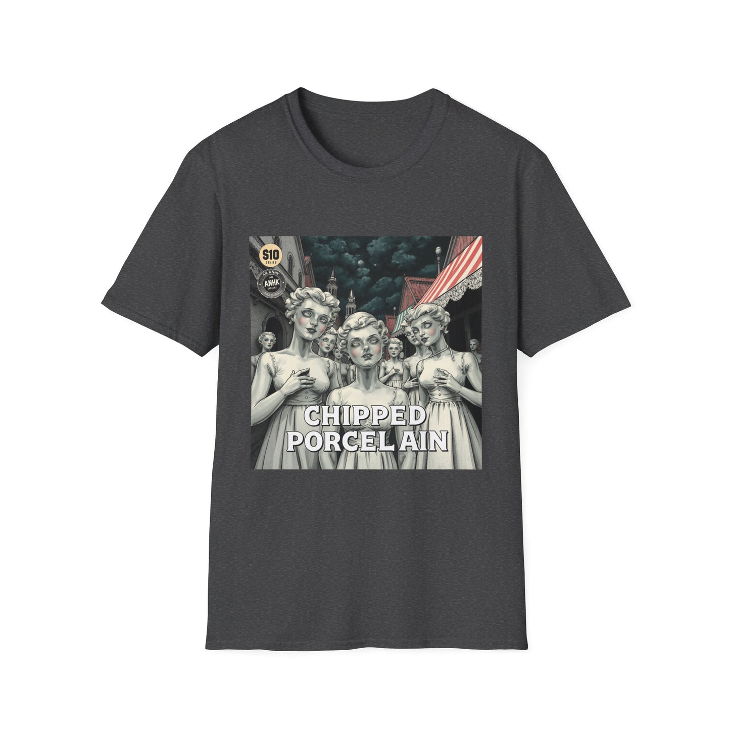 Vintage Comic Cover 'Chipped Porcelain' Art Unisex Softstyle T-Shirt