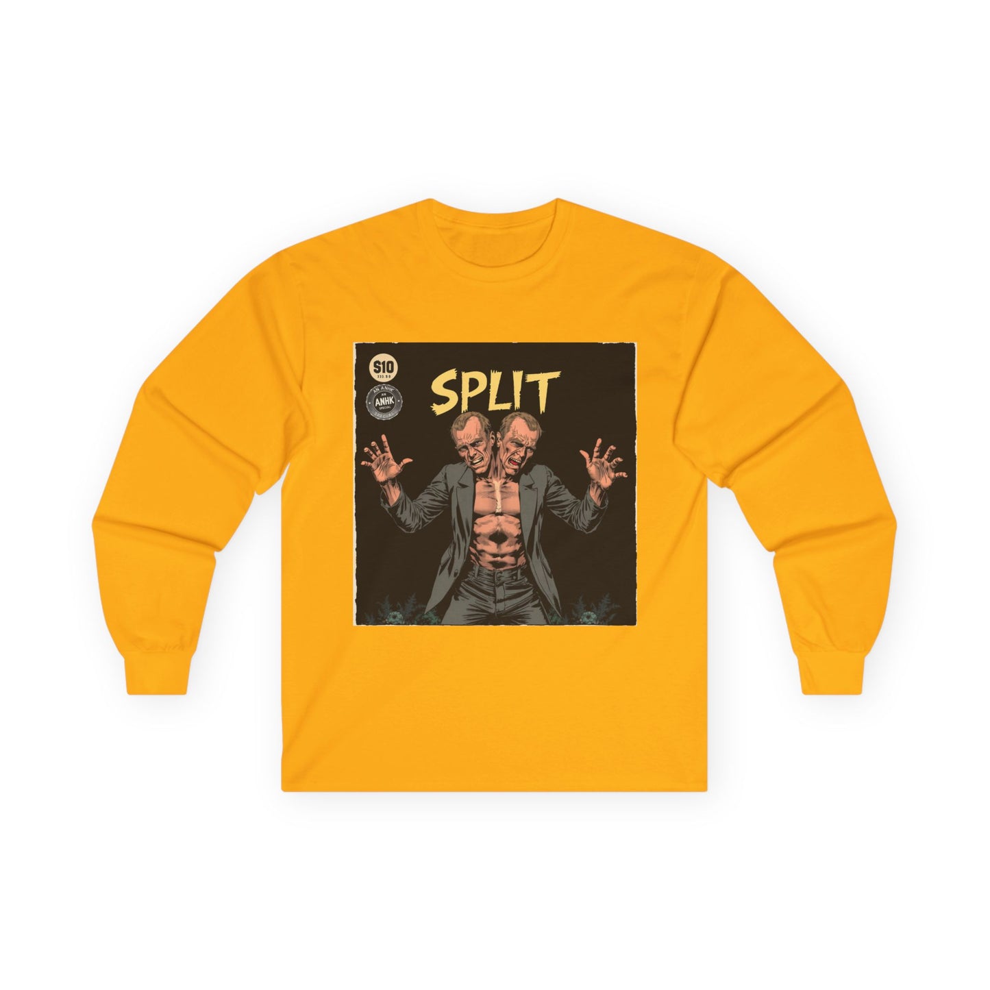Vintage Comic Cover 'Split' Long Sleeve Graphic Tee