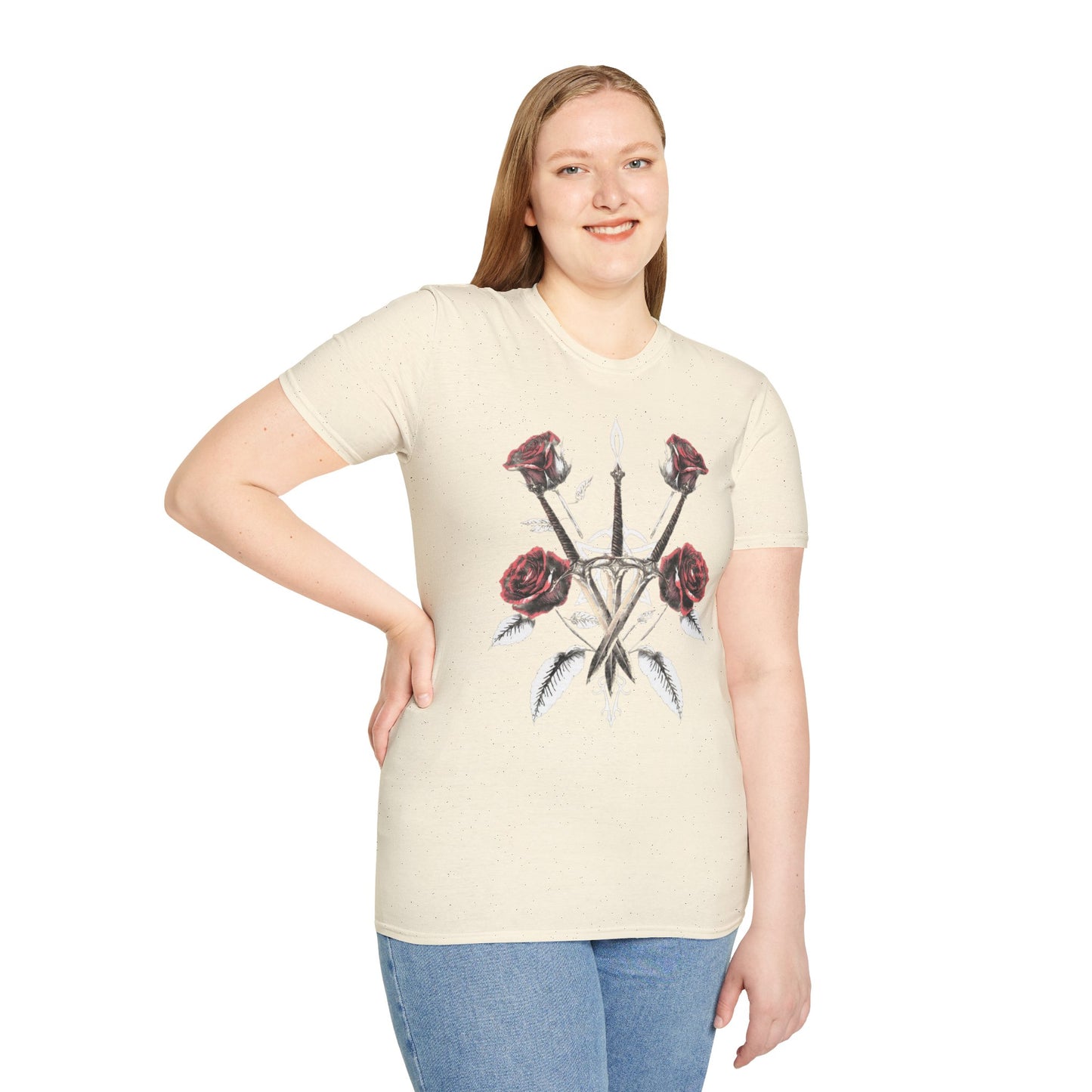 Gothic Y2k Rose & Sword Unisex T-Shirt