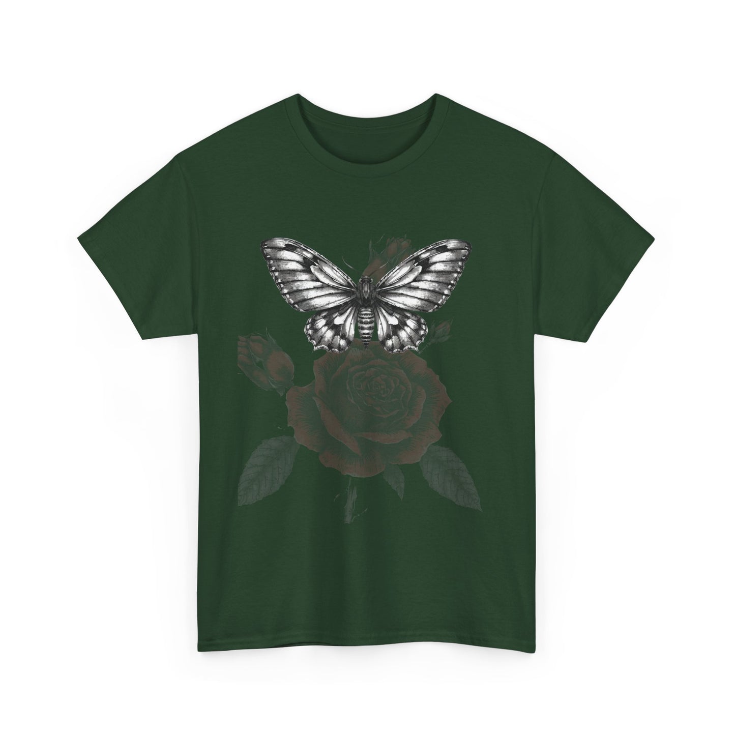 Gothic Y2k Butterfly Graphic Unisex Heavy Cotton Tee