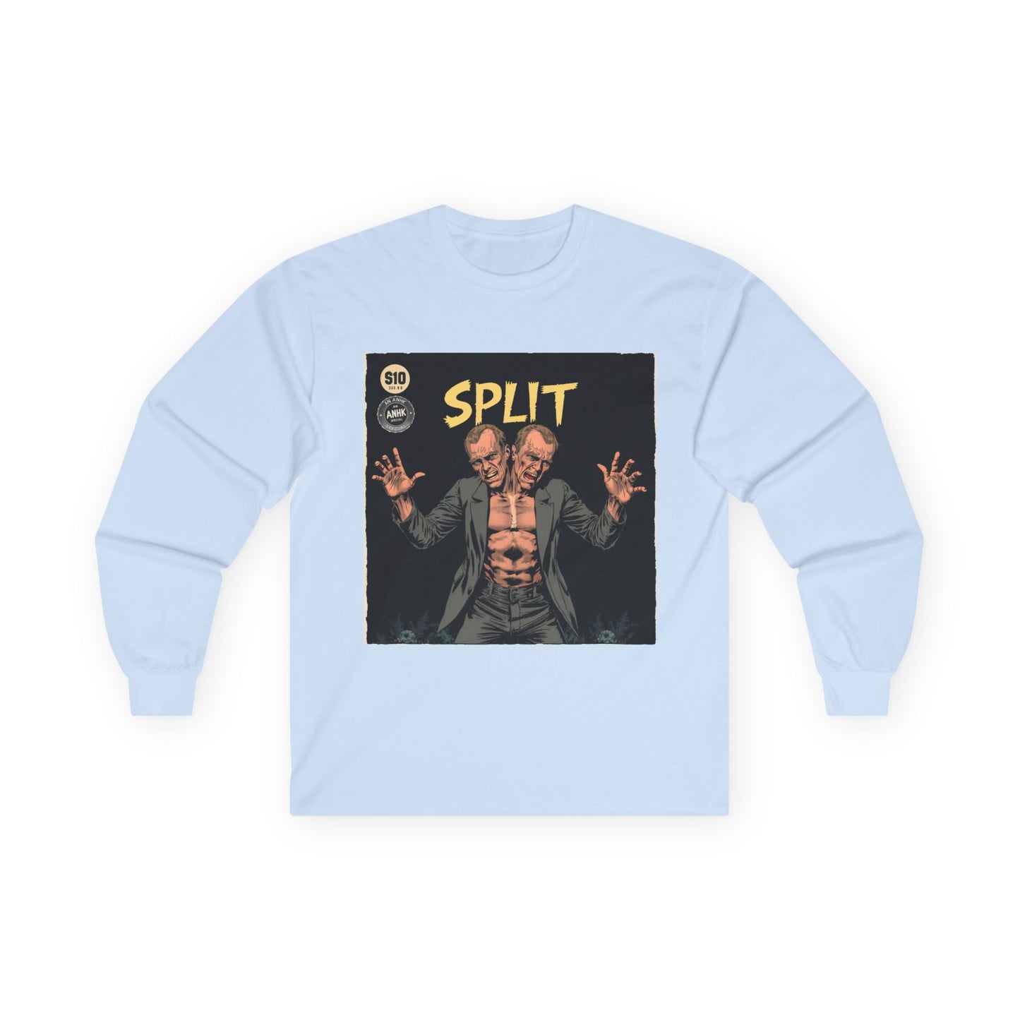 Vintage Comic Cover 'Split' Long Sleeve Graphic Tee