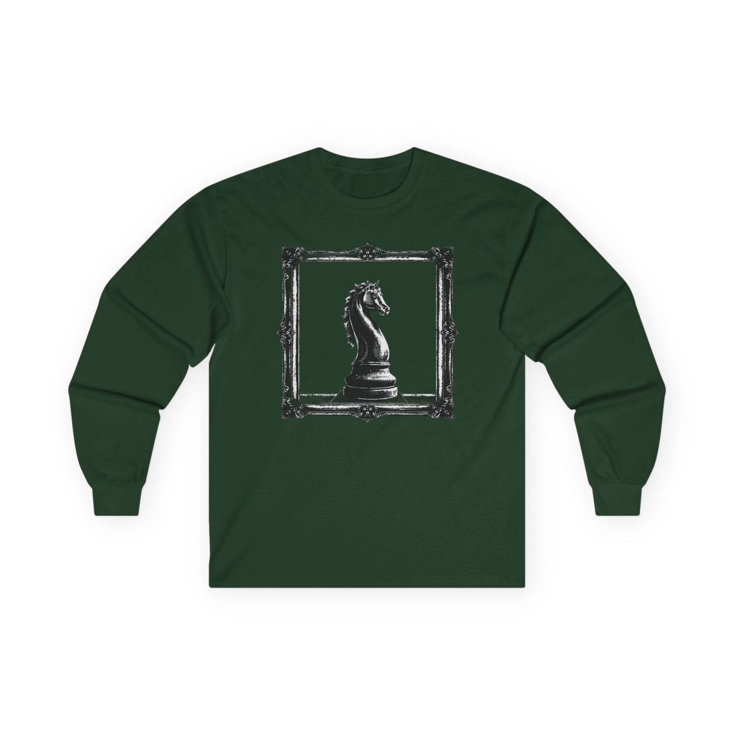 Gothic Y2k Chess Knight Long Sleeve Tee