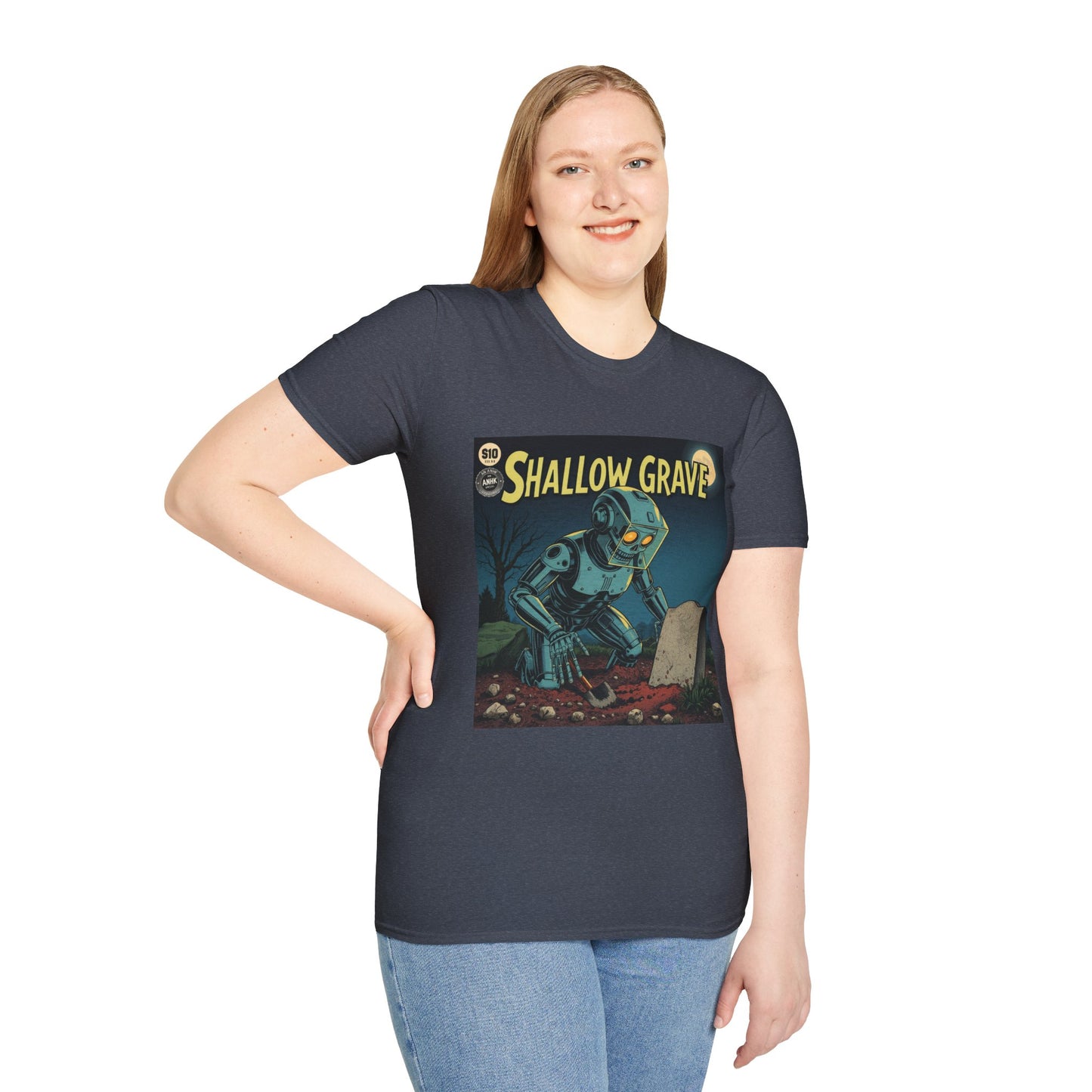 Vintage Comic Cover Shallow Grave Graphic T-Shirt