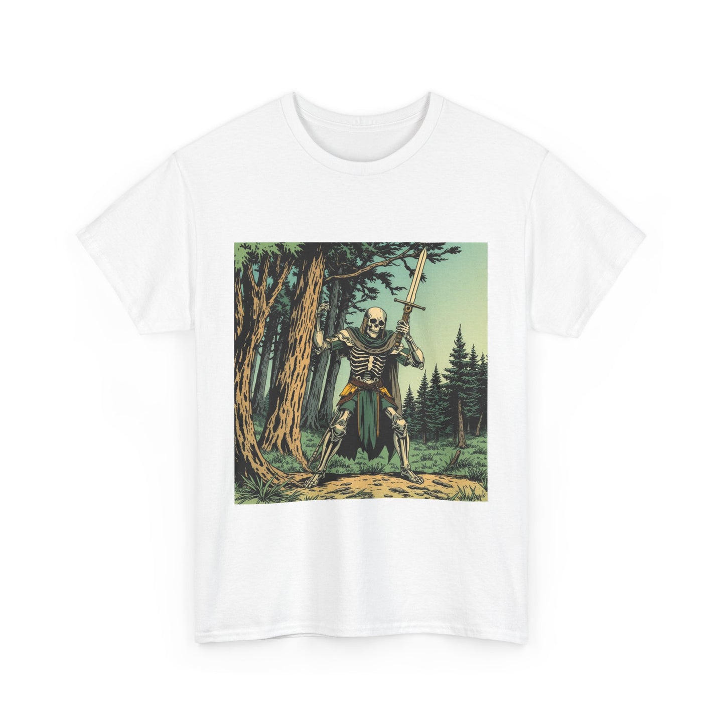 Skelly Goth Vintage Comic Cover Unisex Heavy Cotton Tee