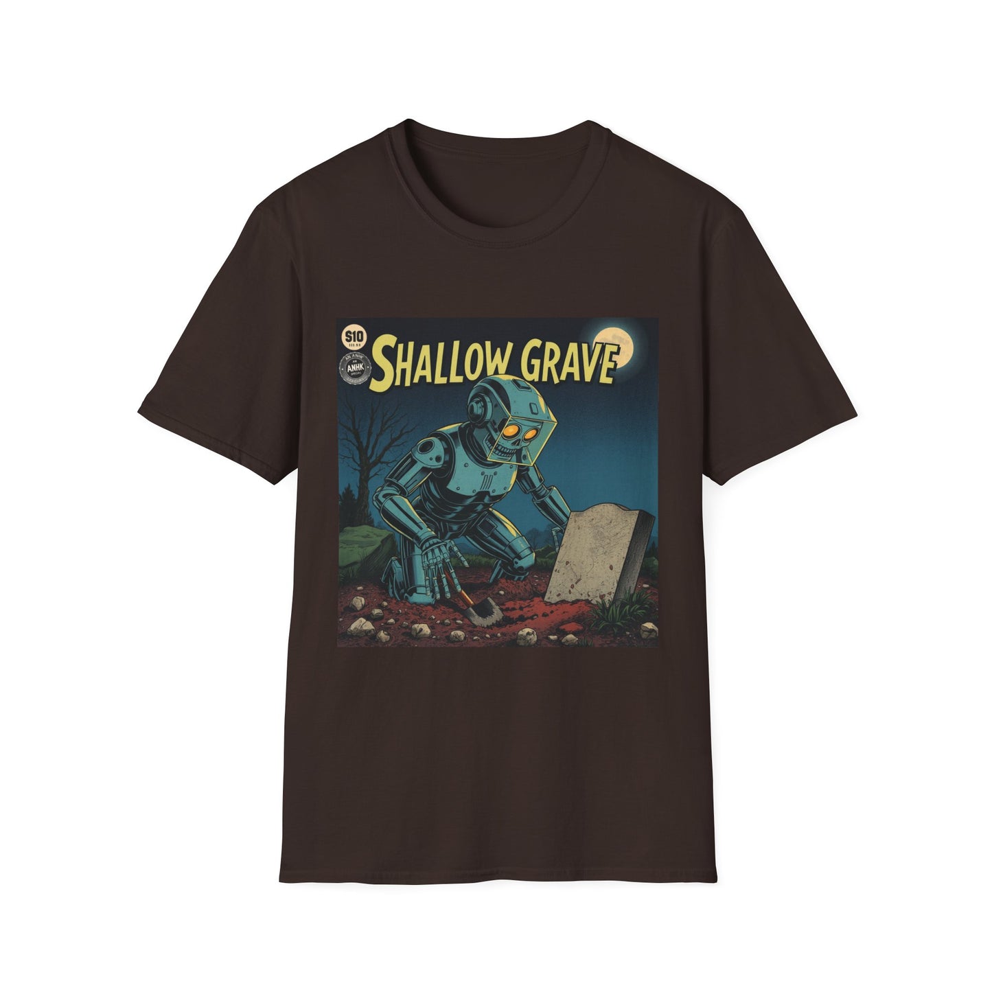 Vintage Comic Cover Shallow Grave Graphic T-Shirt