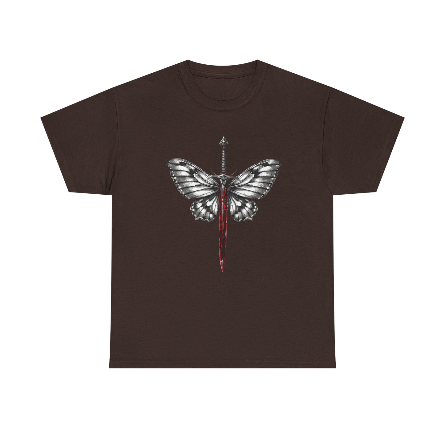 Gothic Y2k Butterfly Sword Graphic Tee