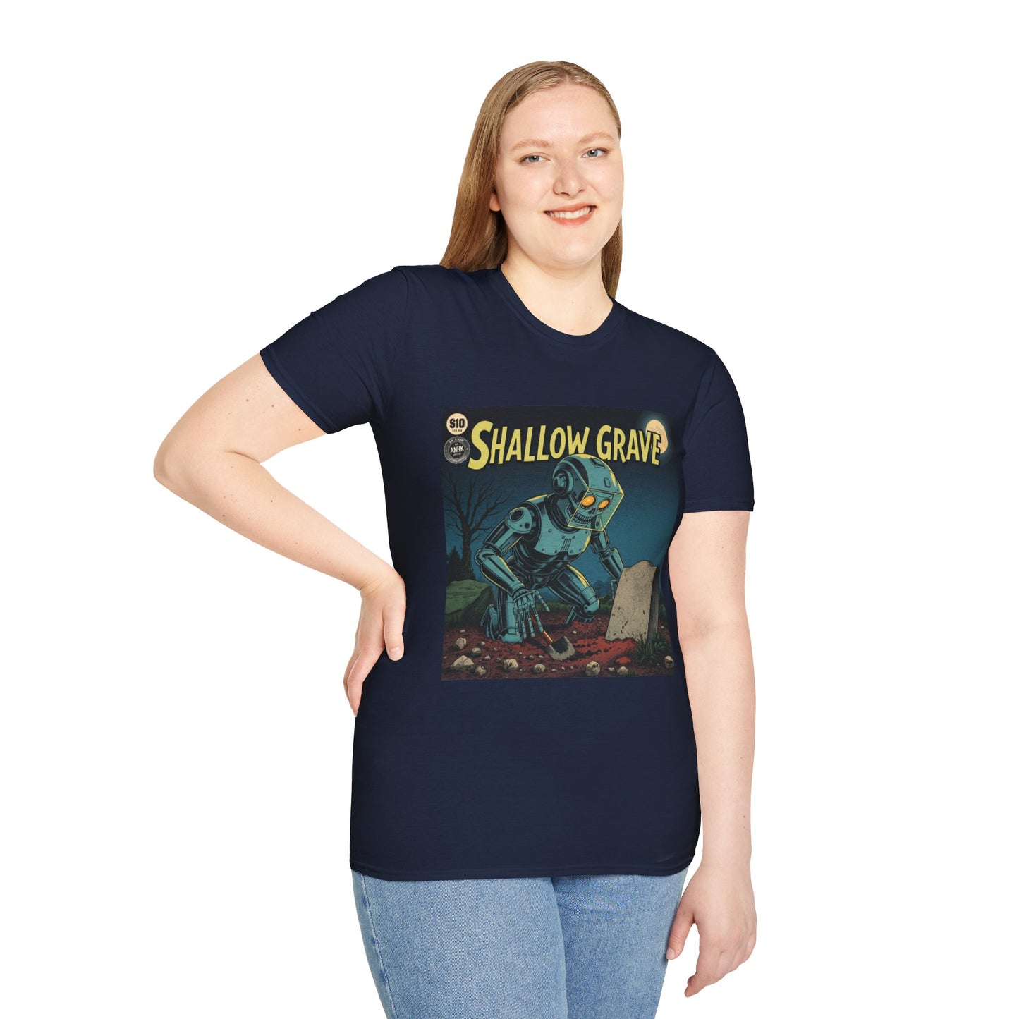 Vintage Comic Cover Shallow Grave Graphic T-Shirt