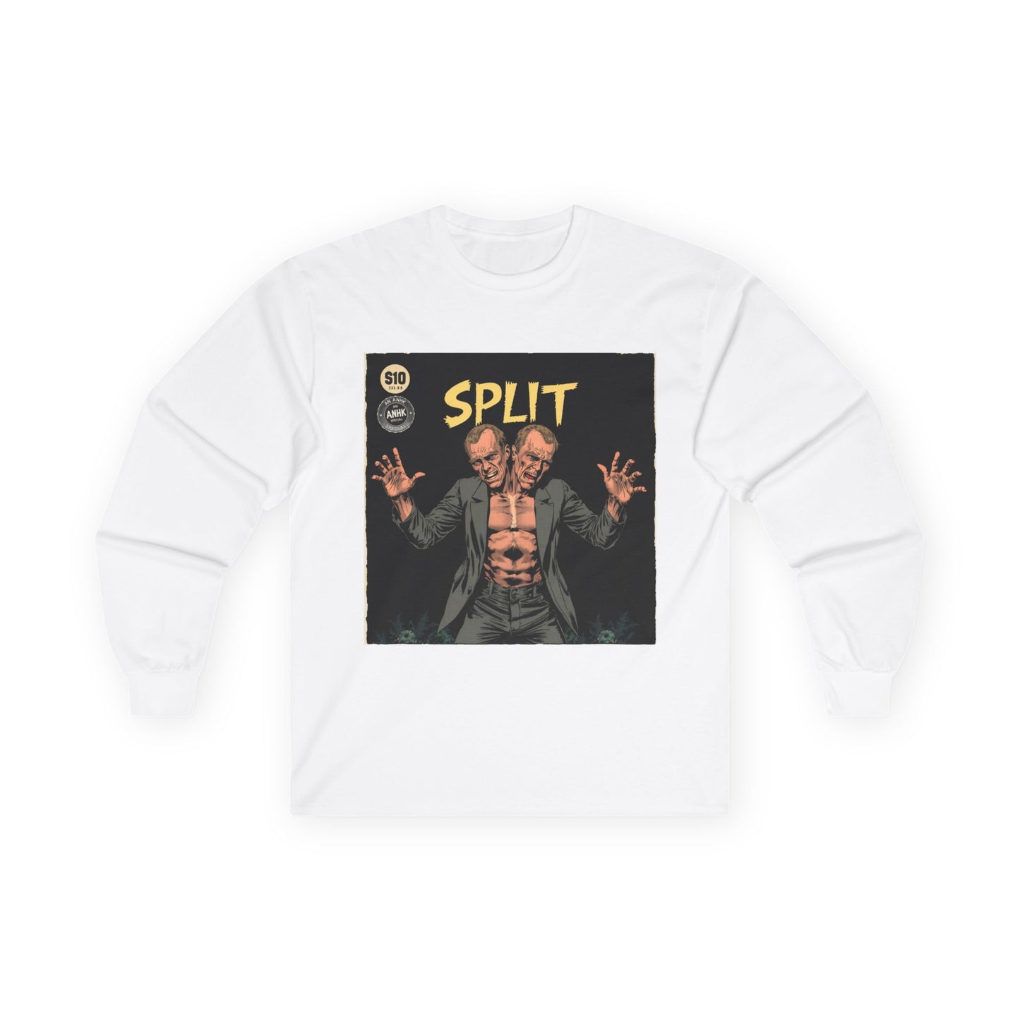 Vintage Comic Cover 'Split' Long Sleeve Graphic Tee