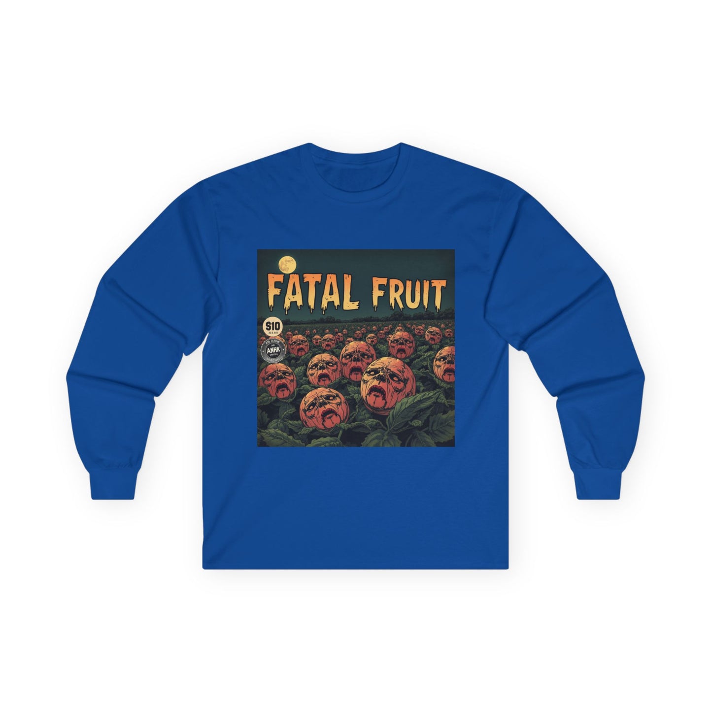 Vintage Comic Cover Fatal Fruit Unisex Long Sleeve Tee
