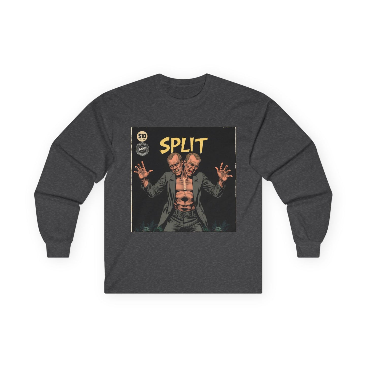 Vintage Comic Cover 'Split' Long Sleeve Graphic Tee