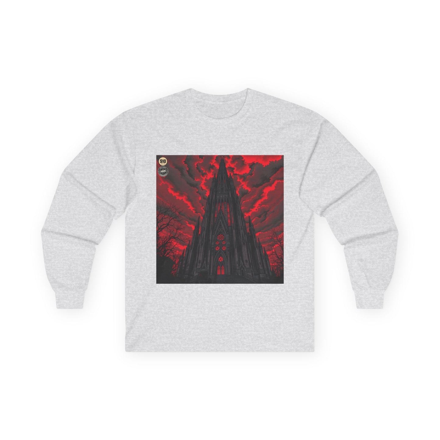 Gothic Cathedral Landscape Long Sleeve Tee