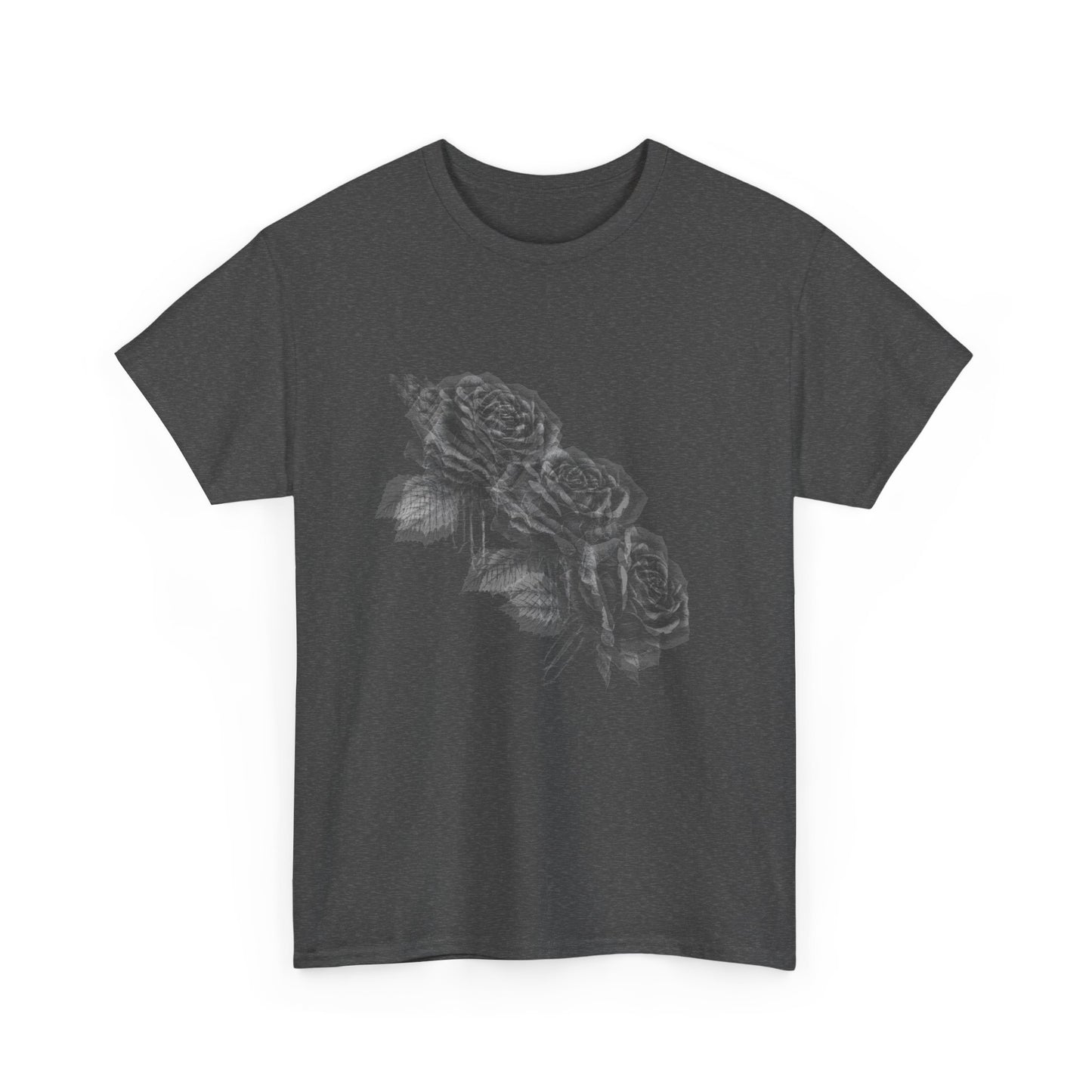 Y2k Gothic Faded Rose Unisex Heavy Cotton Tee