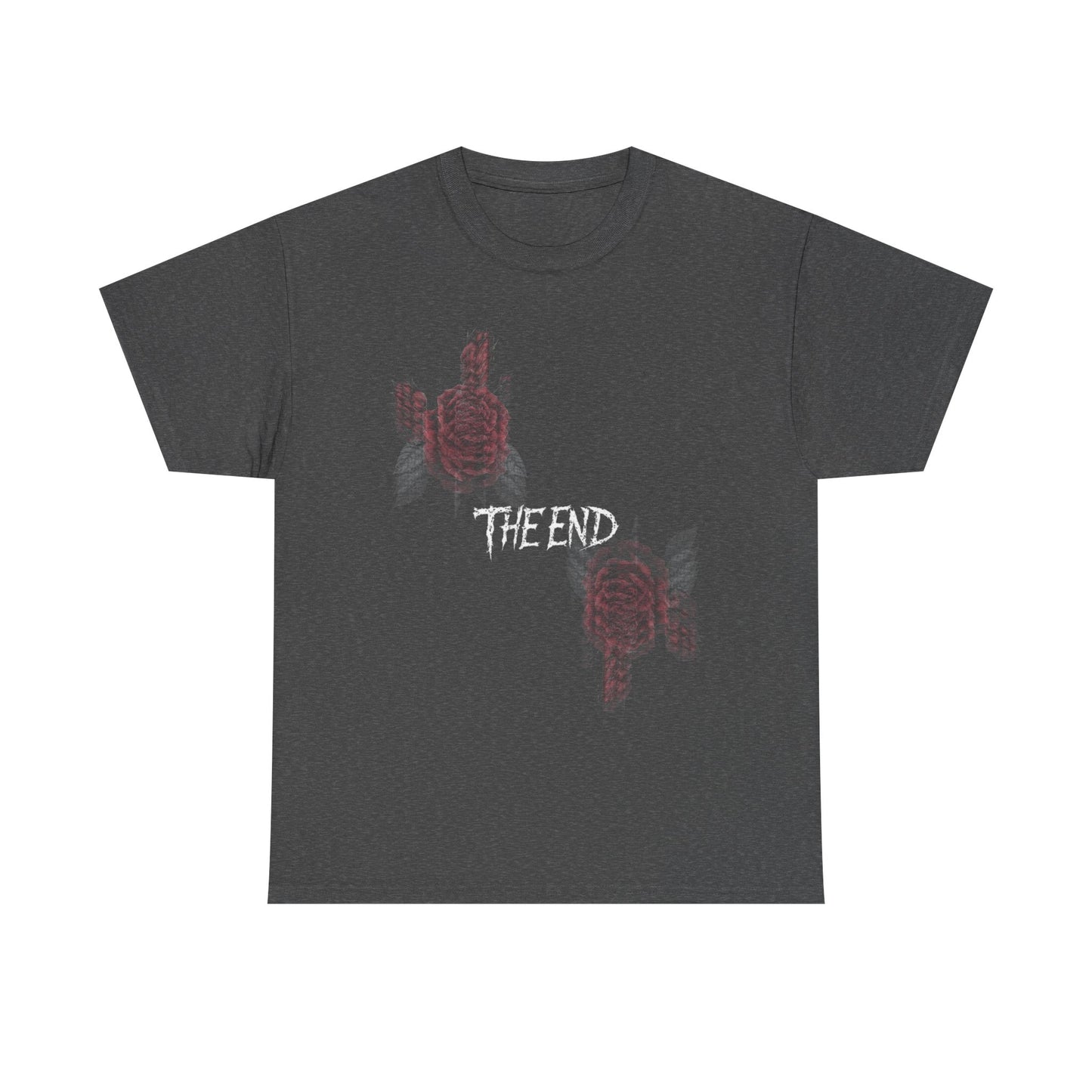 Gothic Y2k Faded Rose Unisex Heavy Cotton Tee