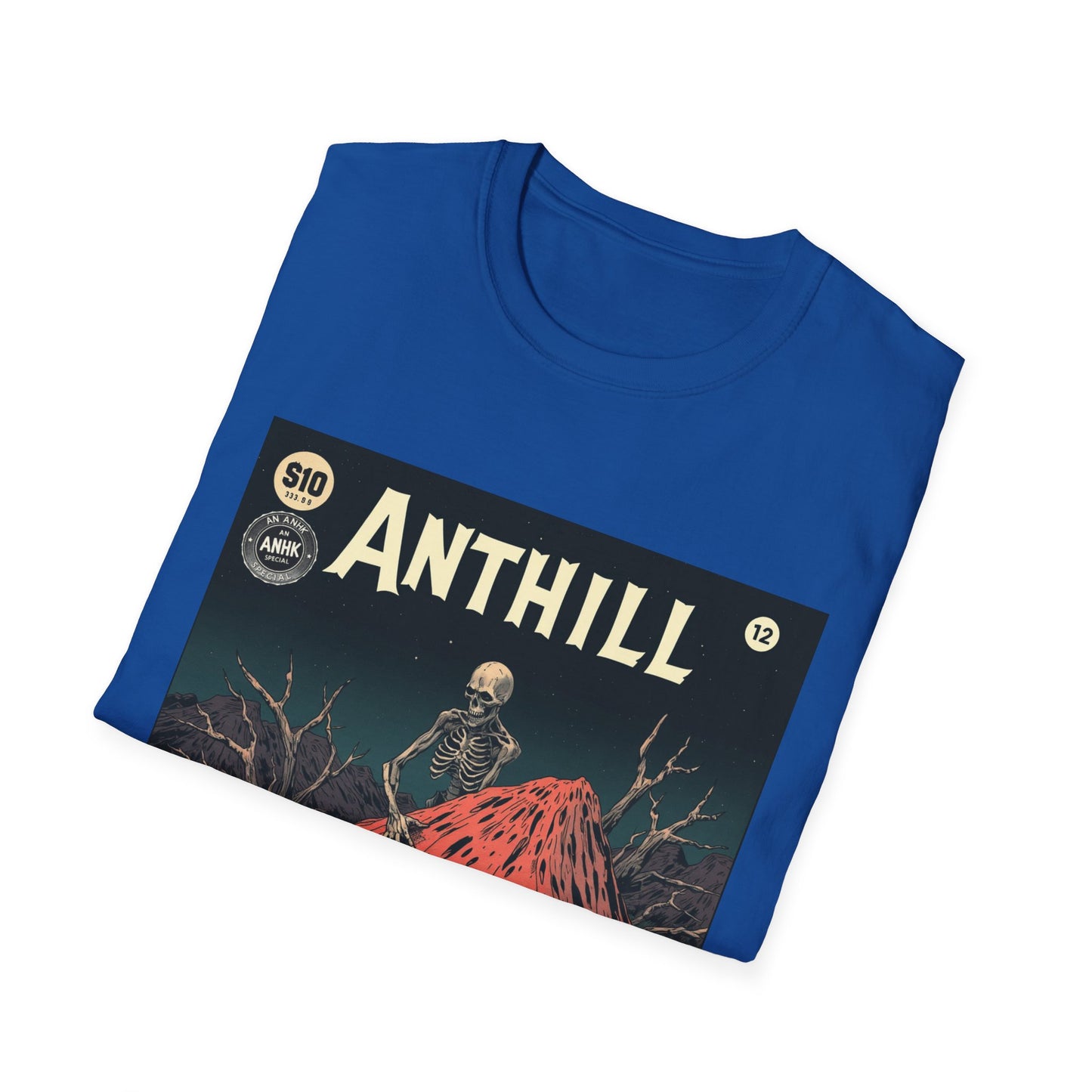 Vintage Comic Cover 'Anthill' Skeleton Art Unisex Softstyle T-Shirt