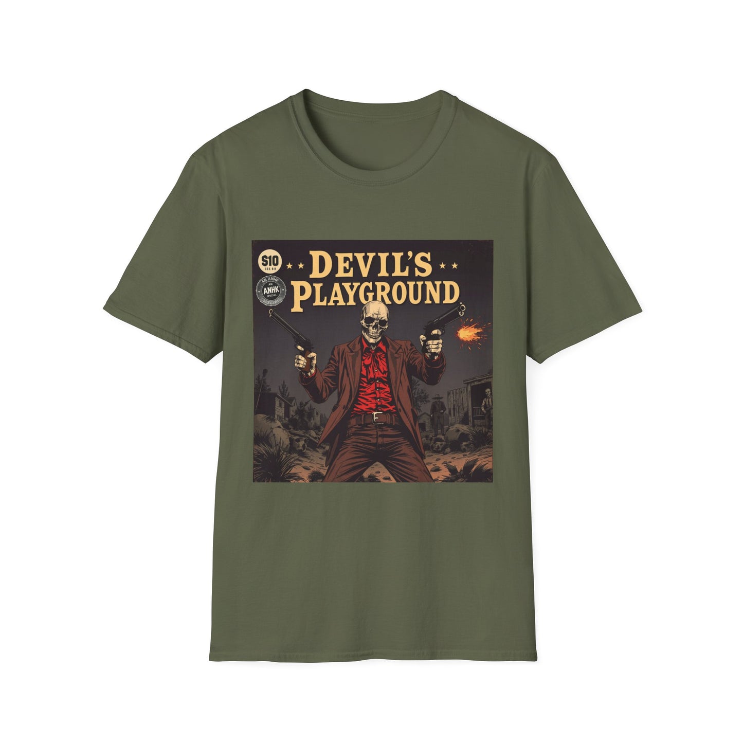 Vintage Comic Cover 'Devil's Playground' Graphic Tee