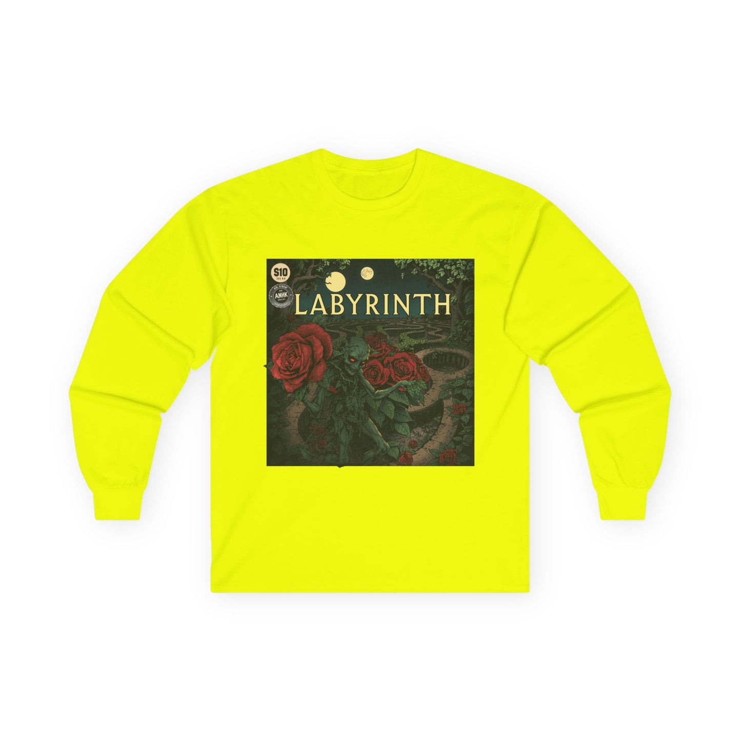 Vintage Comic Cover Labyrinth-Inspired Long Sleeve Tee