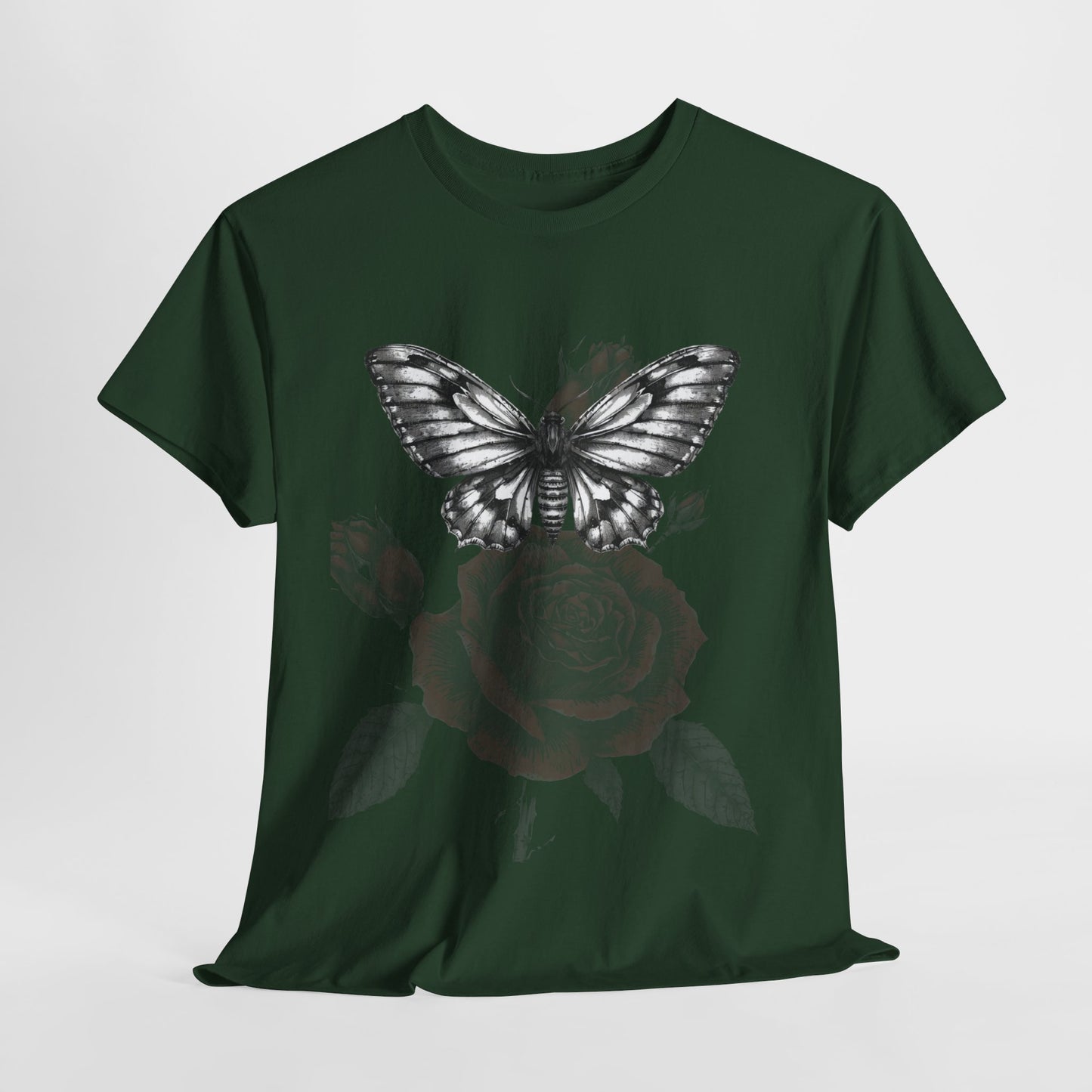 Gothic Y2k Butterfly Graphic Unisex Heavy Cotton Tee