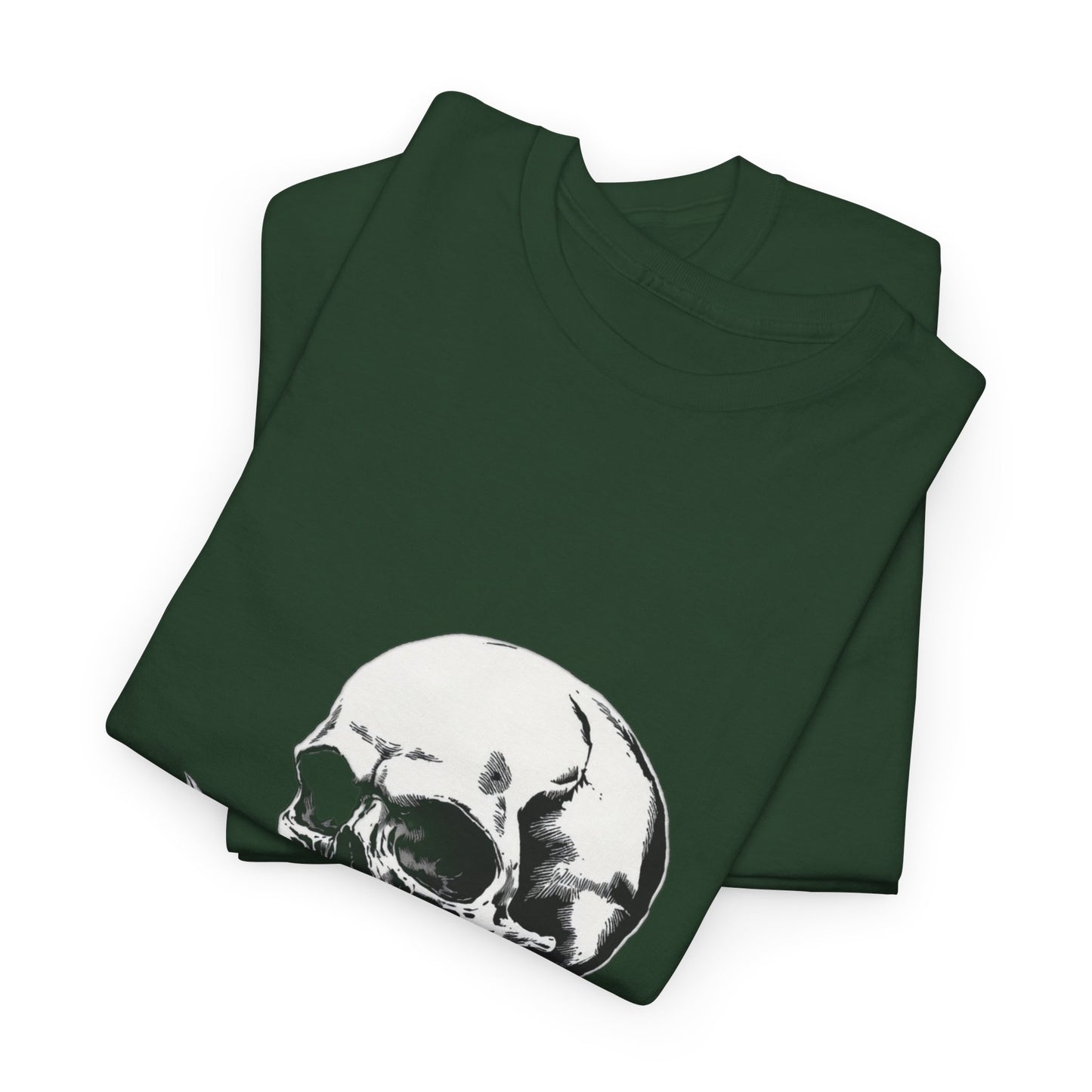 Skelly Goth Skull & Rose Tee - Unisex Heavy Cotton T-Shirt