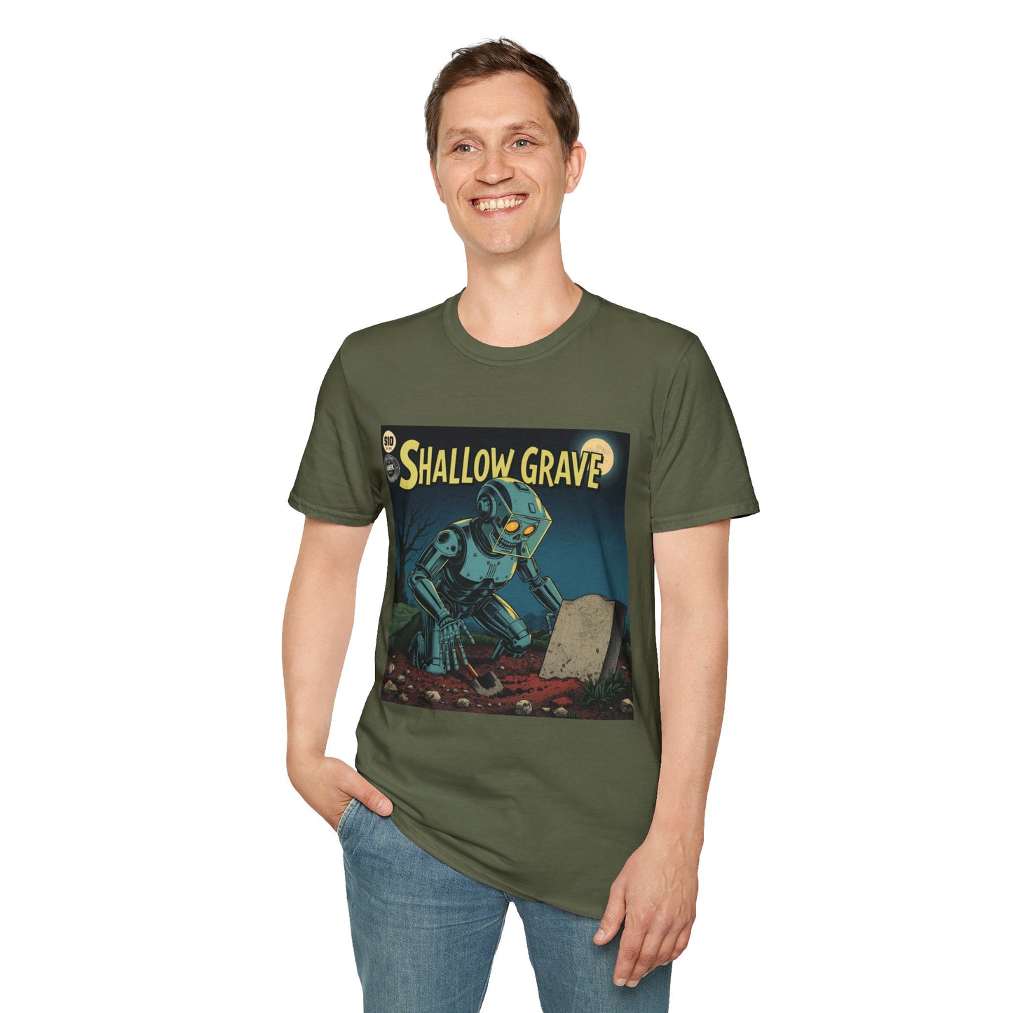Vintage Comic Cover Shallow Grave Graphic T-Shirt