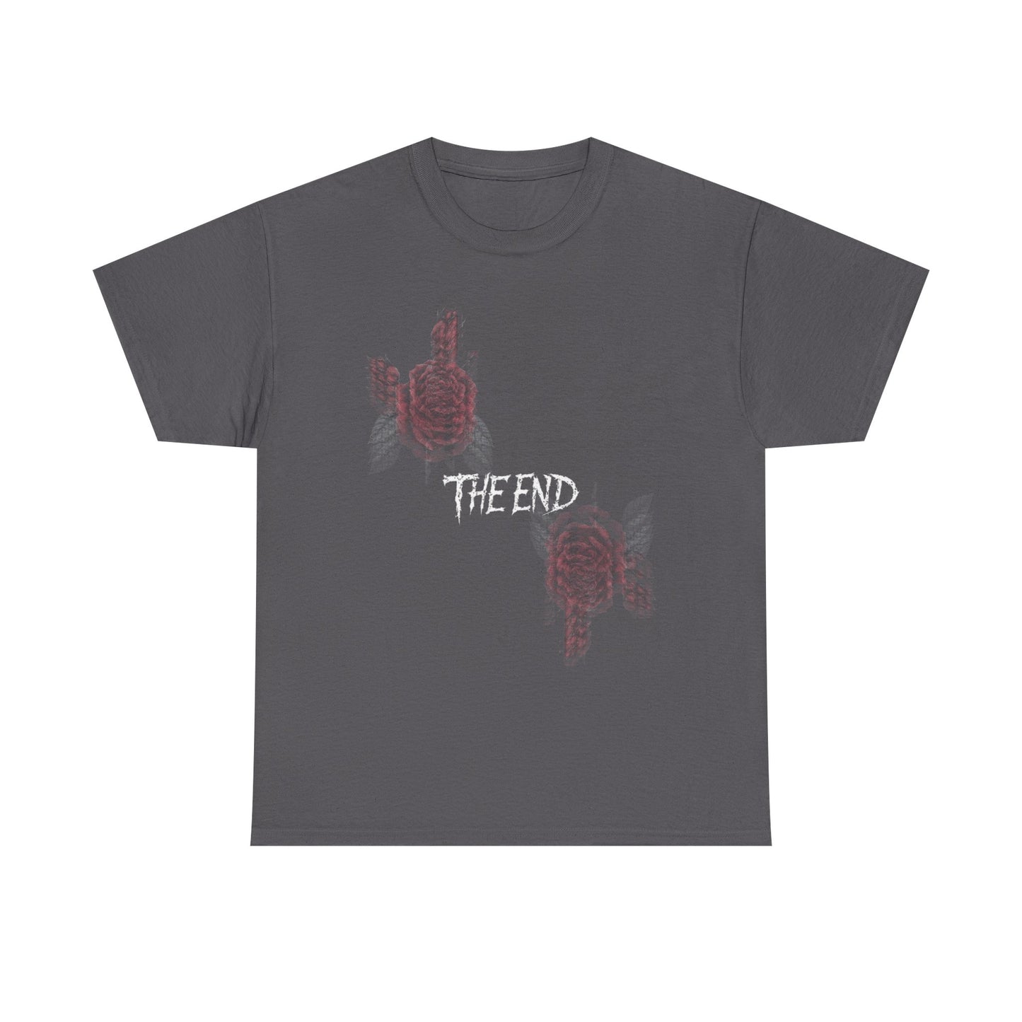 Gothic Y2k Faded Rose Unisex Heavy Cotton Tee