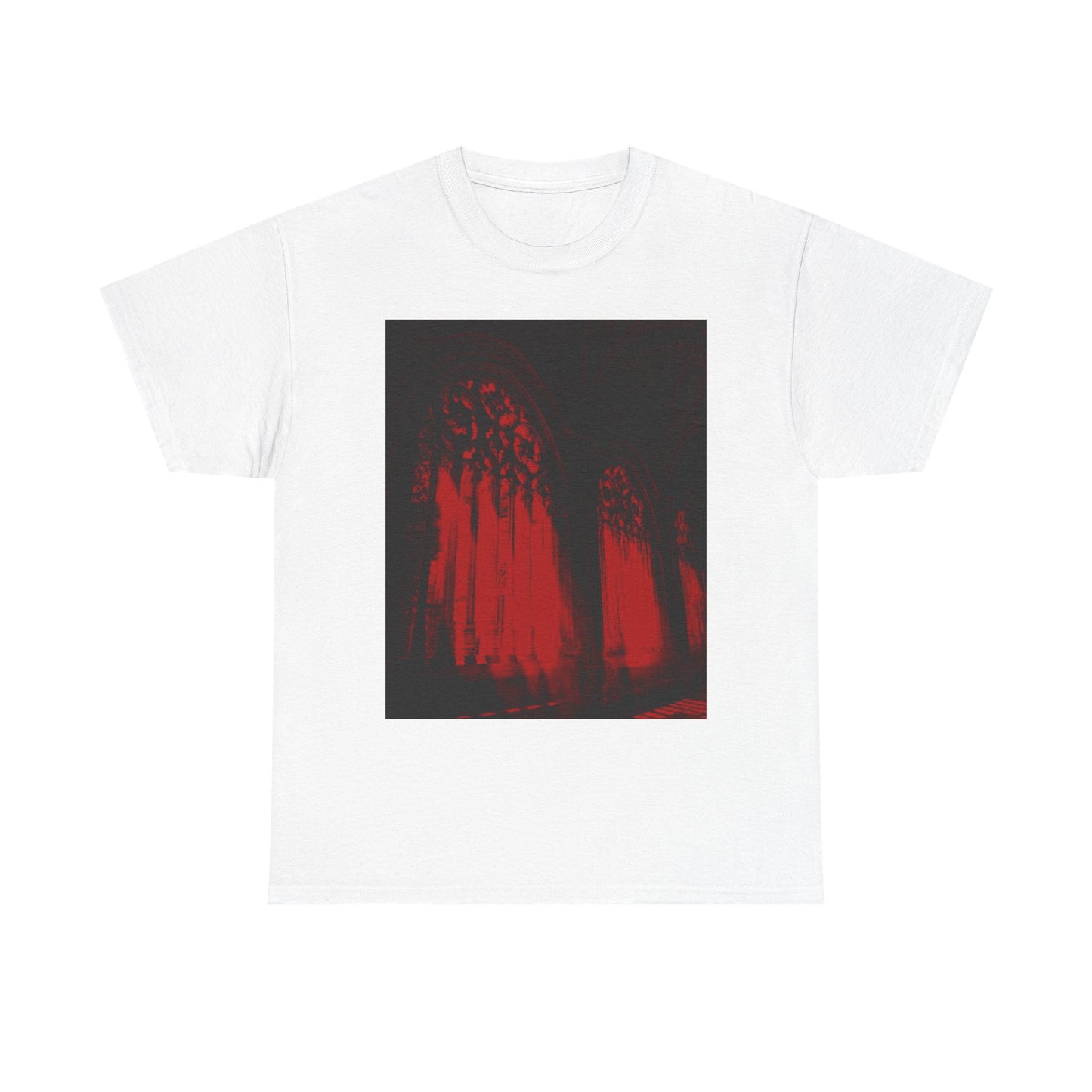 Red Dreams Cathedral Window Heavy Cotton Tee