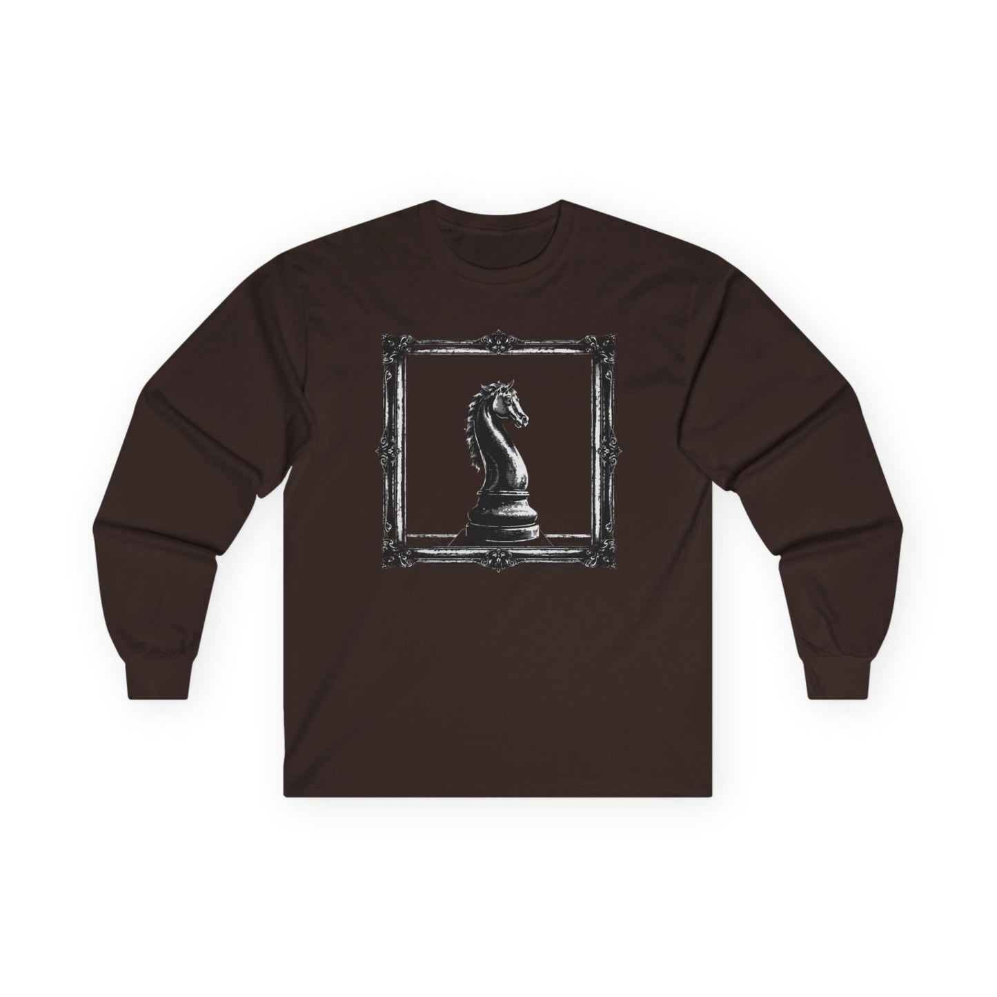 Gothic Y2k Chess Knight Long Sleeve Tee
