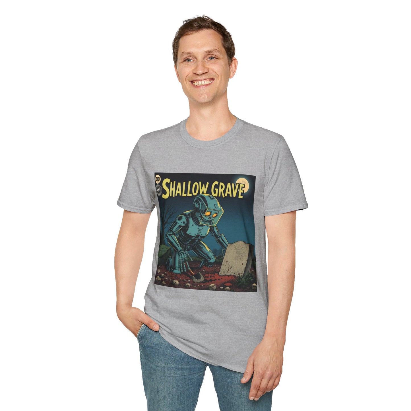 Vintage Comic Cover Shallow Grave Graphic T-Shirt