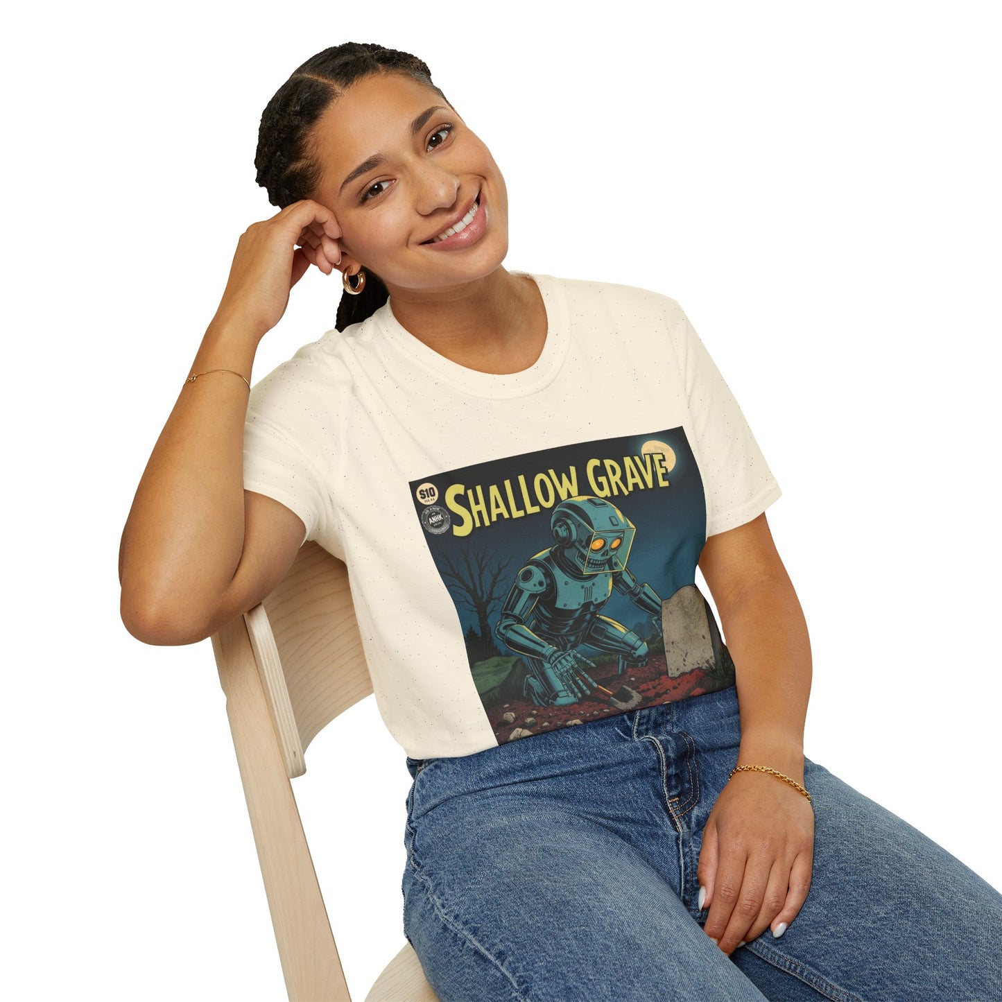 Vintage Comic Cover Shallow Grave Graphic T-Shirt
