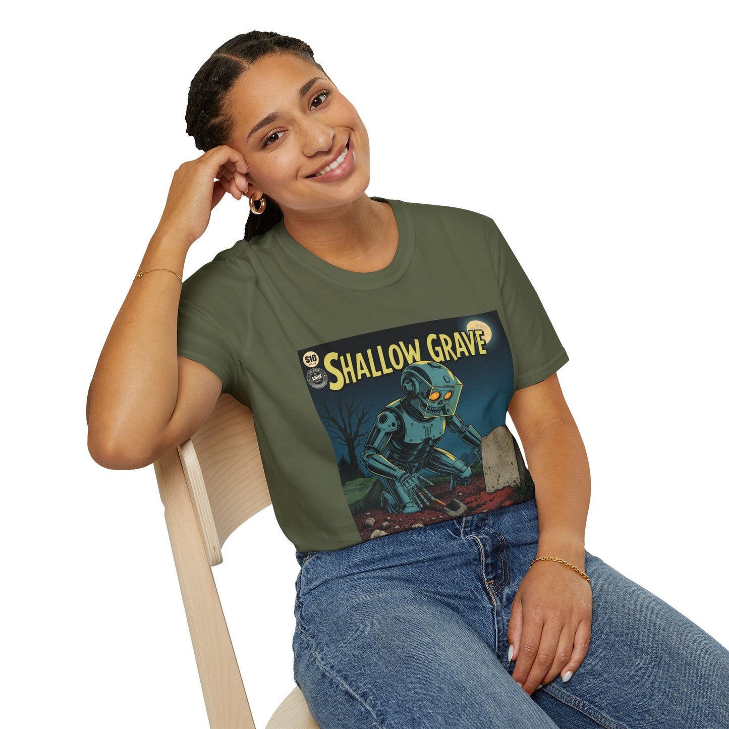 Vintage Comic Cover Shallow Grave Graphic T-Shirt