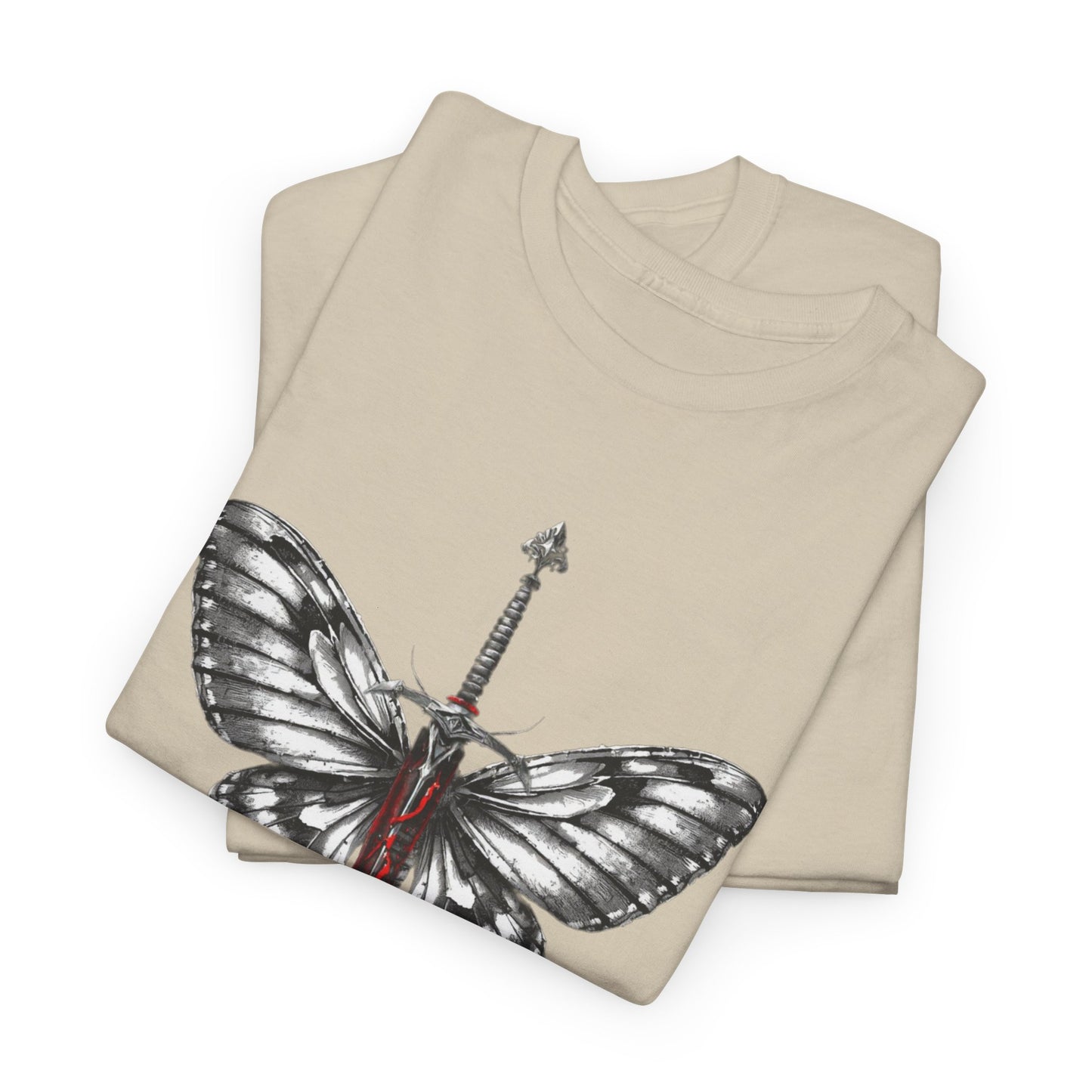 Gothic Y2k Butterfly Sword Graphic Tee