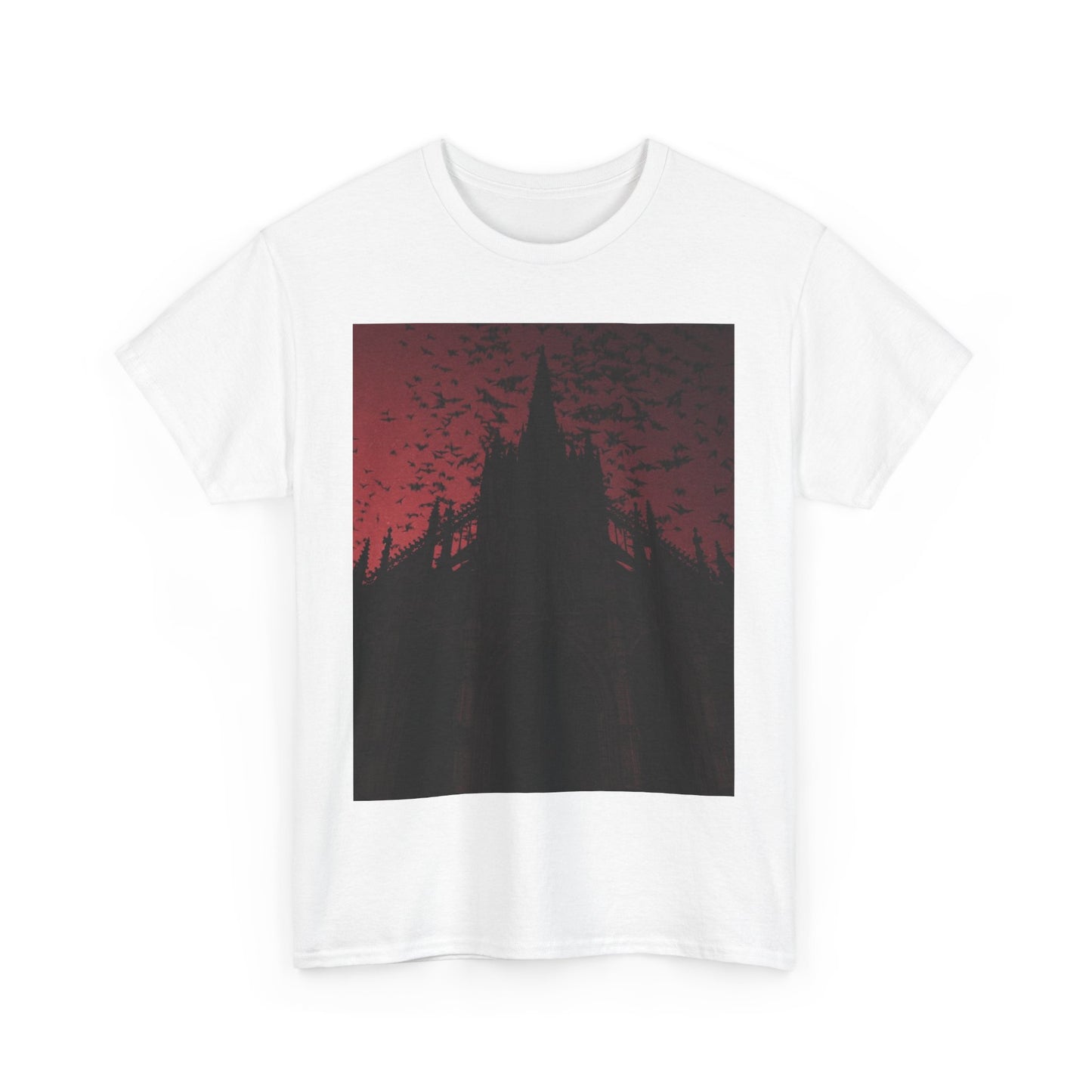Dark Fantasy Cathedral Unisex Heavy Cotton Tee