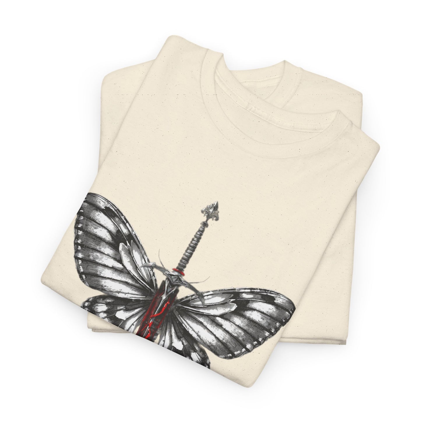 Gothic Y2k Butterfly Sword Graphic Tee