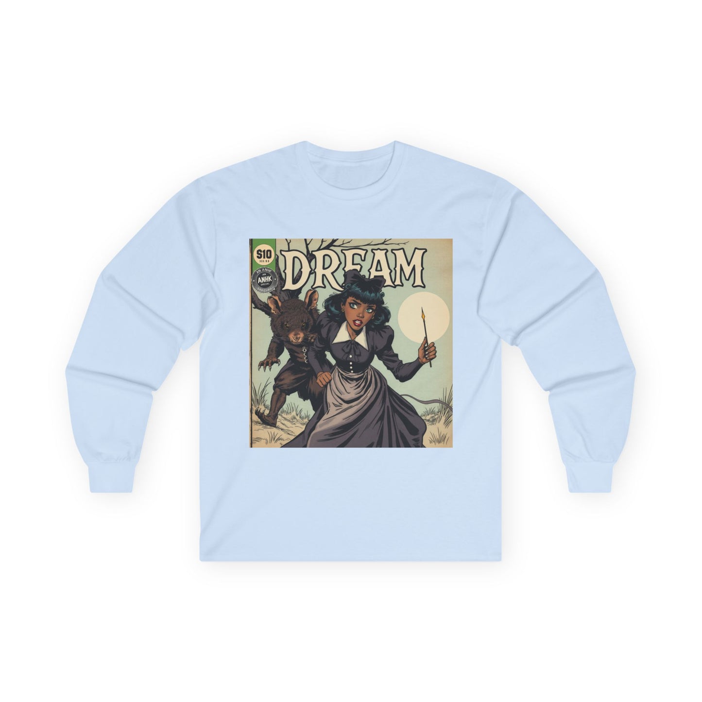 Vintage Comic Cover Dreamy Wonderland Unisex Long Sleeve Tee