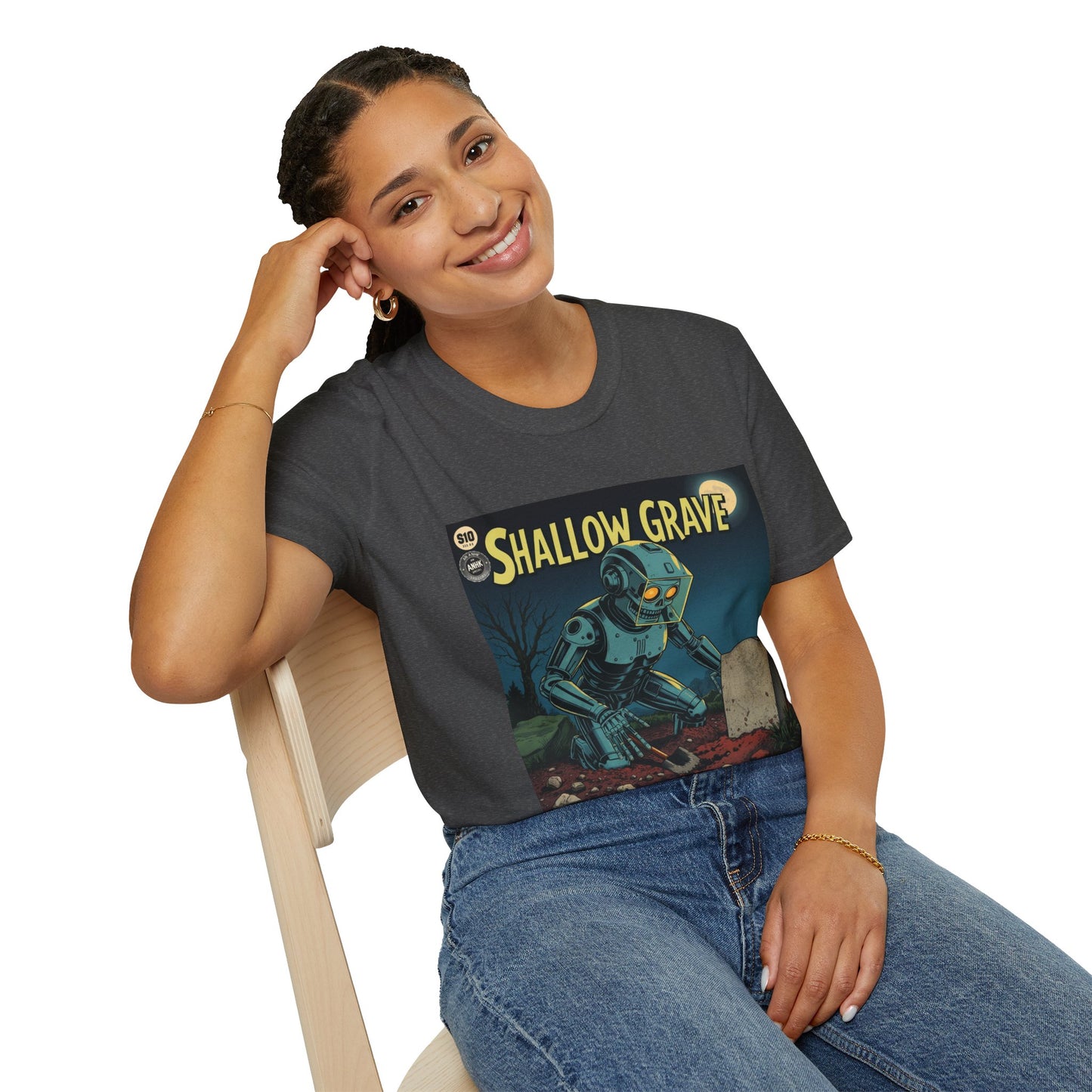 Vintage Comic Cover Shallow Grave Graphic T-Shirt