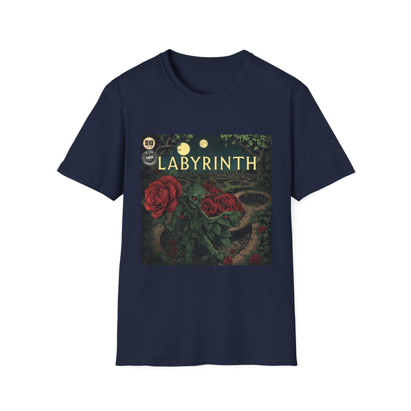 Vintage Comic Cover 'Labyrinth' Interdimensional Rose Unisex Softstyle T-Shirt